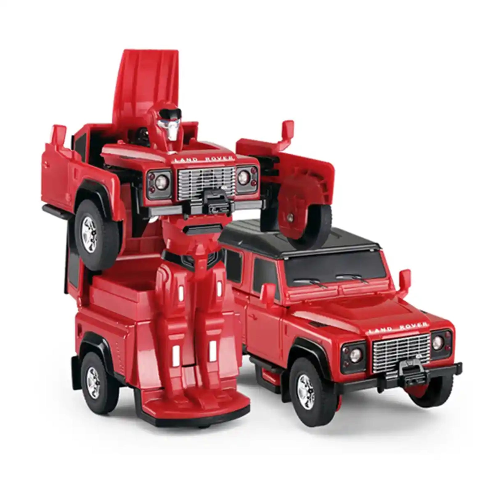 RASTAR Die cast 1/32 Land Rover Defender Transformable car - Black/Red/Green/Yellow