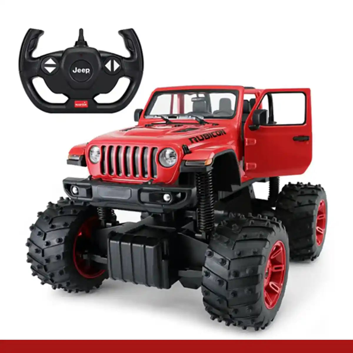 R/C 1:14 JEEP Wrangler JL withÂ  Big foot design - Yellow/Red
