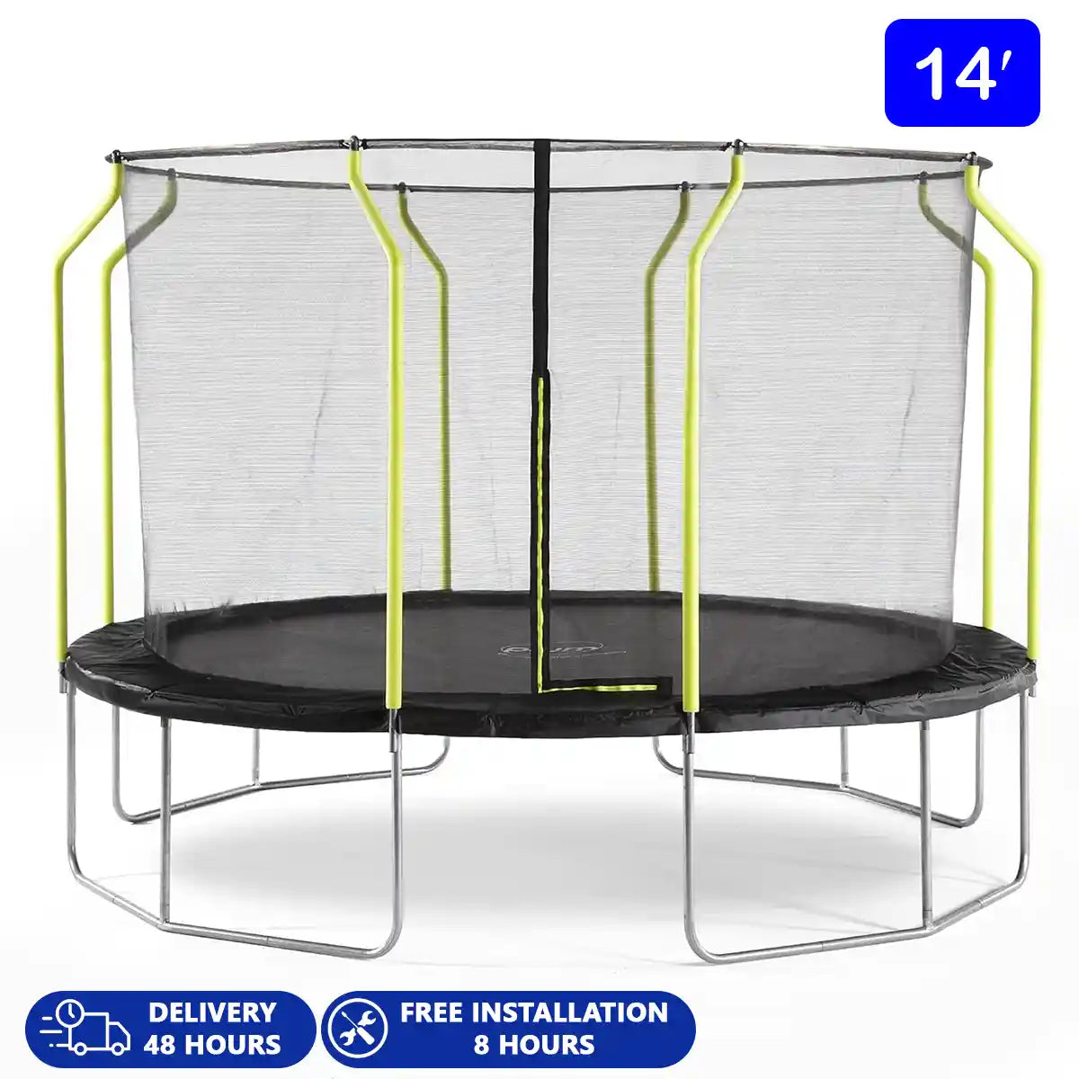 PLUM® 14FT WAVE SPRINGSAFE® TRAMPOLINE & ENCLOSURE (3 BOXES)