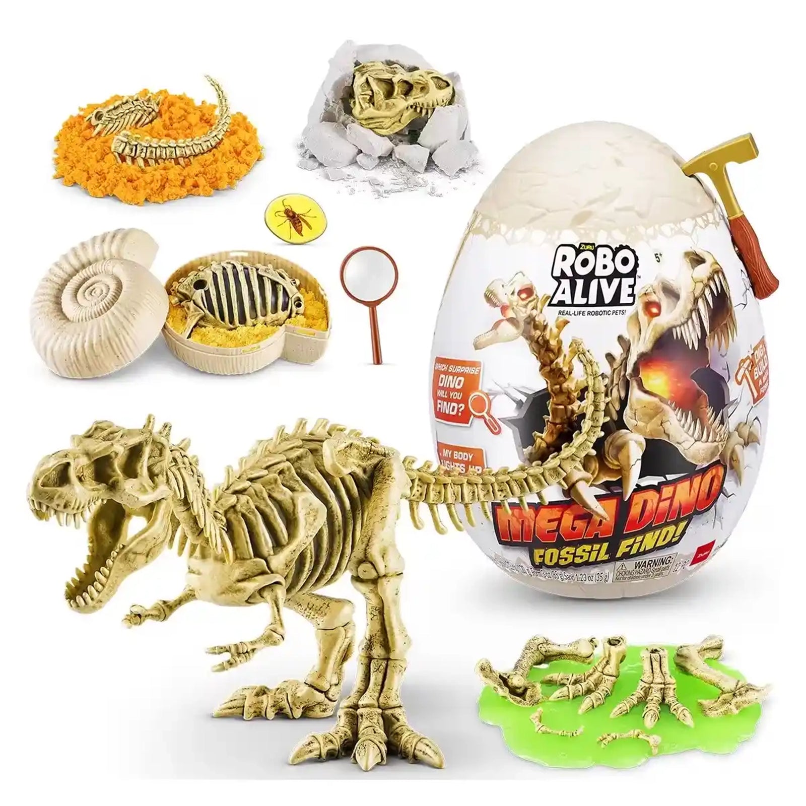 ROBO ALIVEMEGA DINO FOSSIL FINDSERIES 1 SURPRISE EGGBULK 6pcsN o InnerSTD Color Assortment