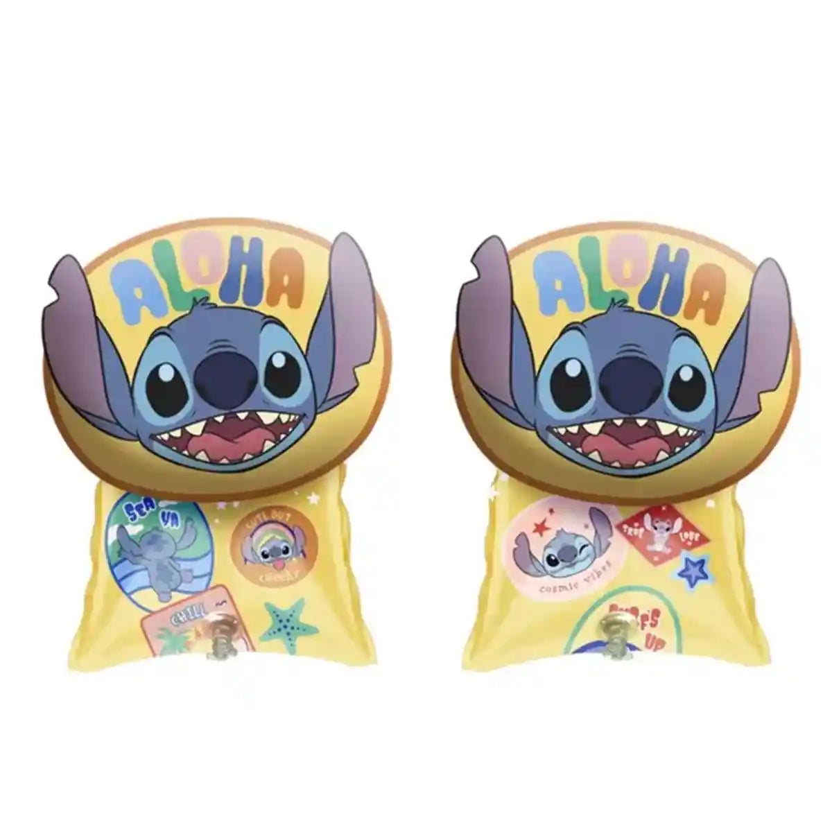 Disney 3d Arm Badns - Stitch - Packed In Color Box - 15 Cm Wide