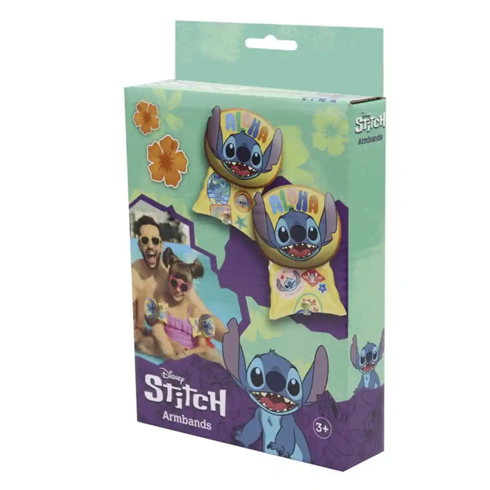 DISNEY 3D ARM BADNS - STITCH - PACKED IN COLOR BOX - 15 CM Wide