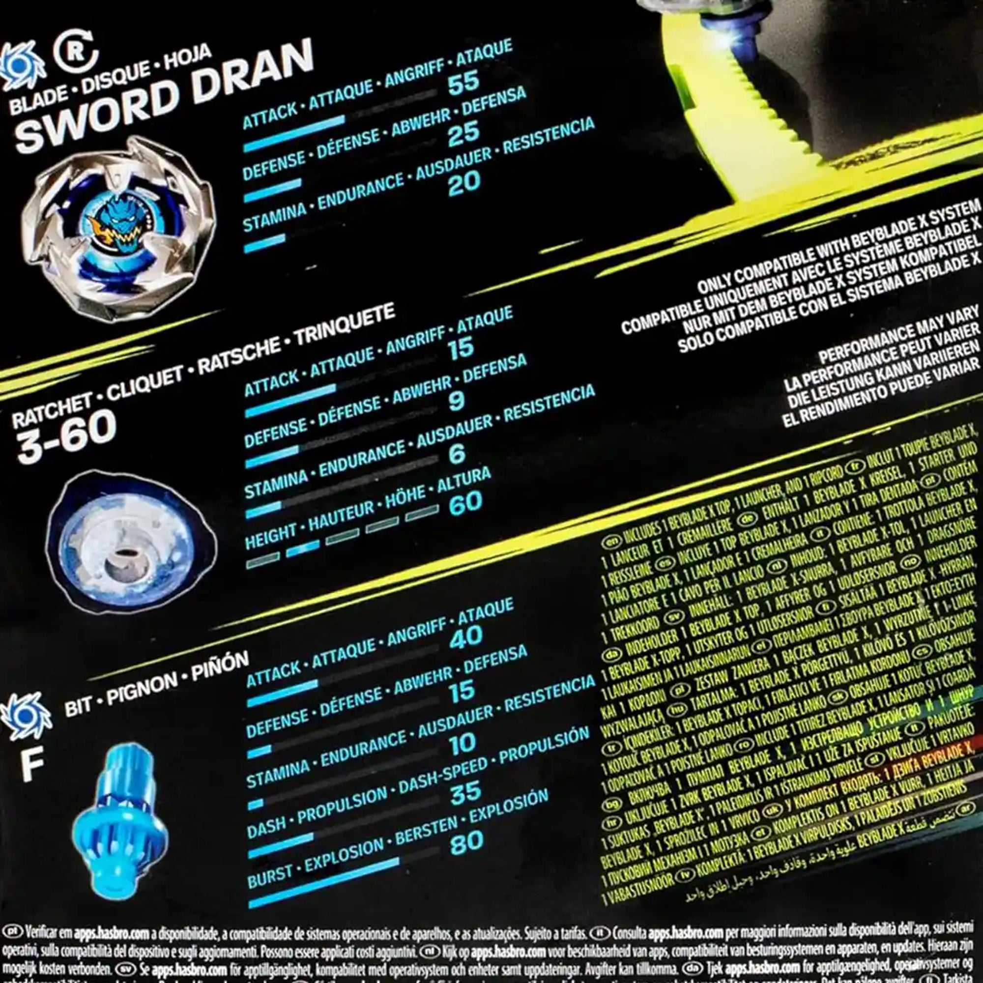 BBLADE X LAUNCHER SWORD DRAN 3-60F