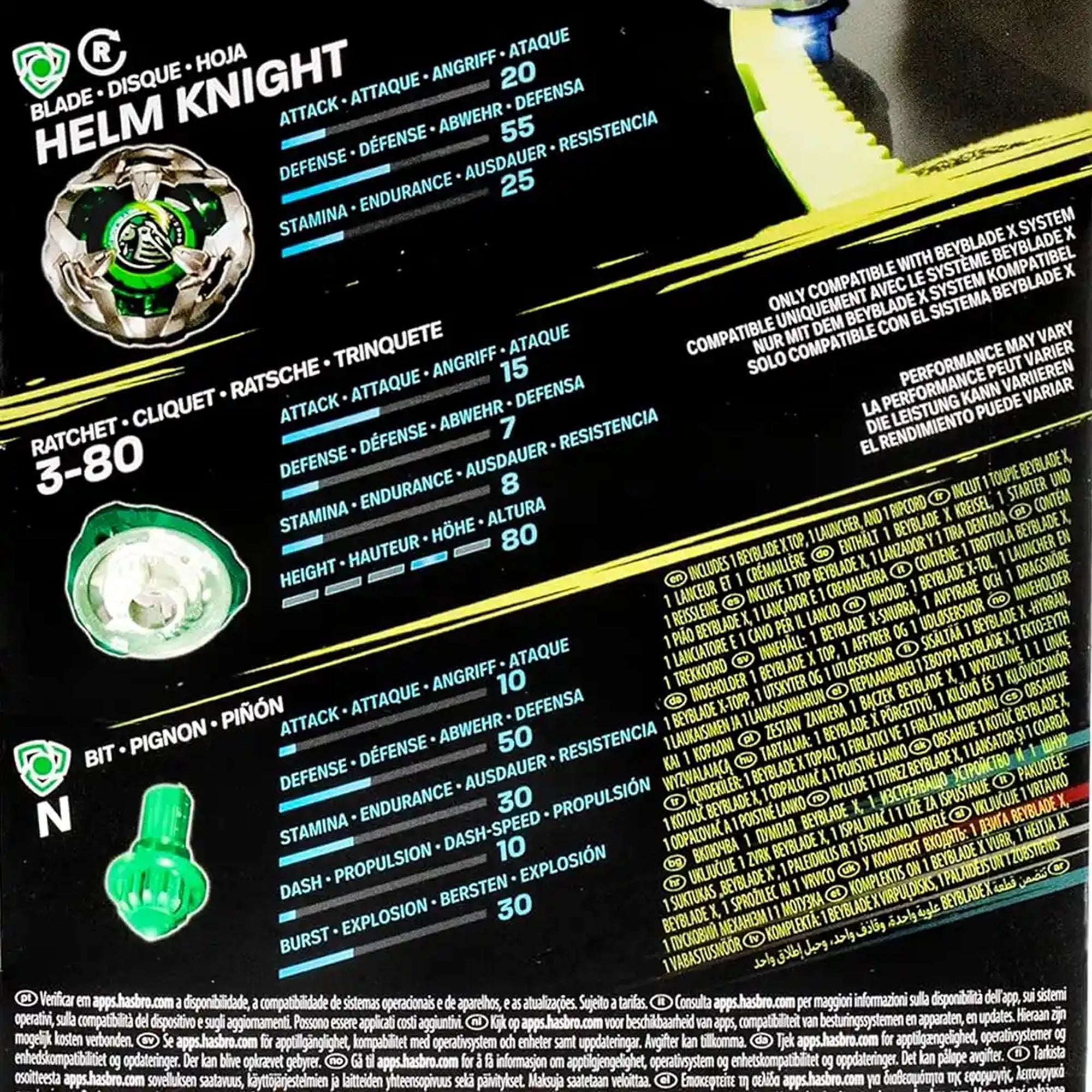 BBLADE X LAUNCHER HELM KNIGHT 3-80N