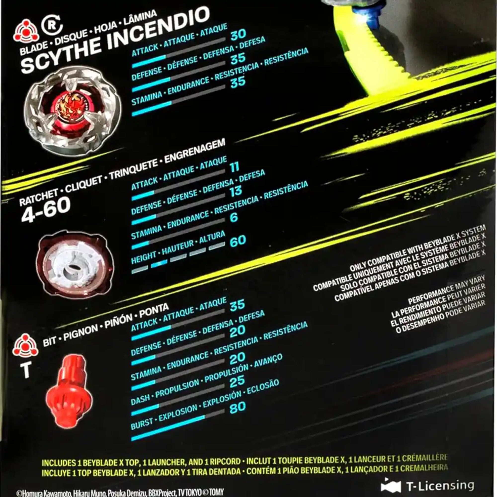 BBLADE X LAUNCHER SCYTHE INCENDIO 4-60T