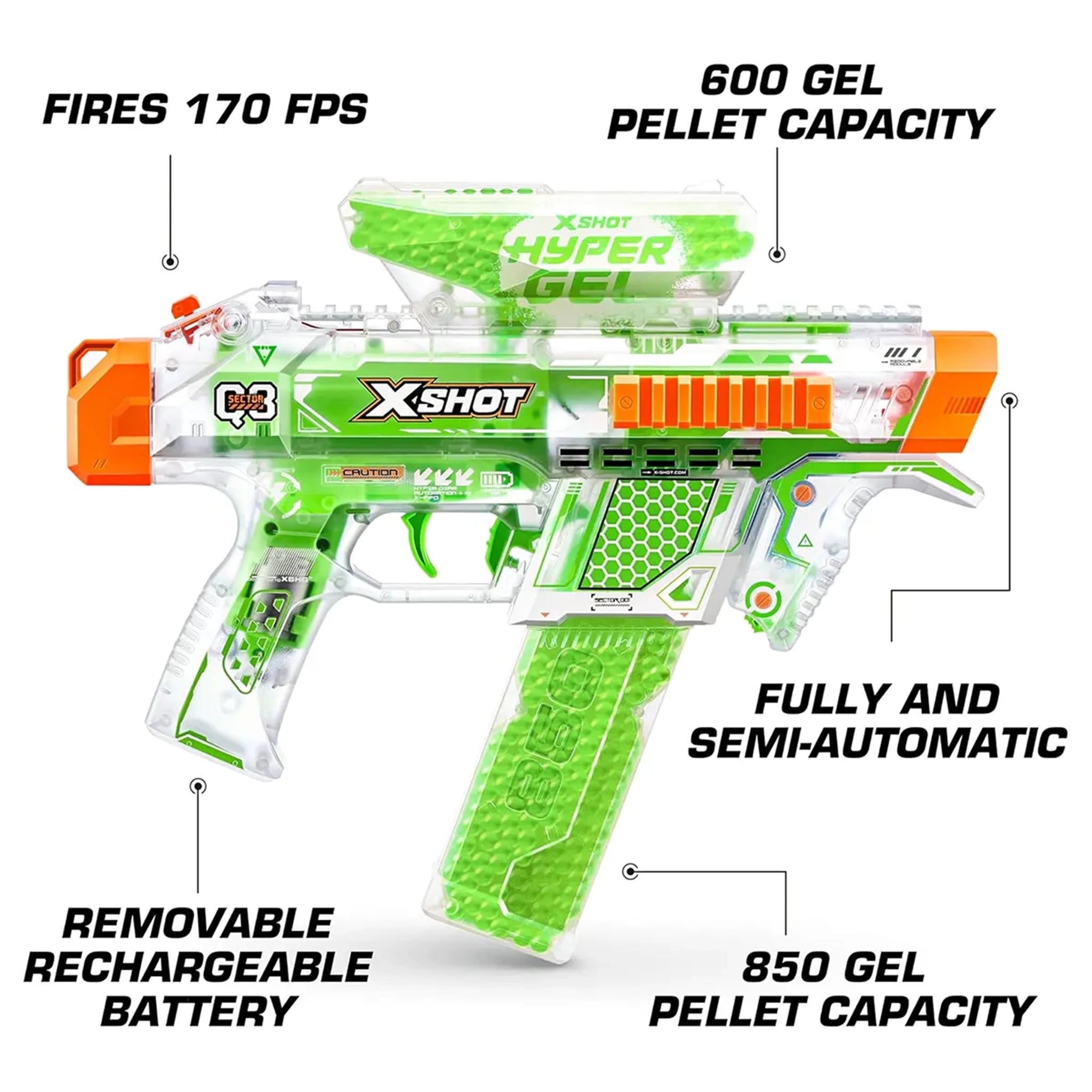 X-Shot Hyper Gel Glow In The Dark (Medium)