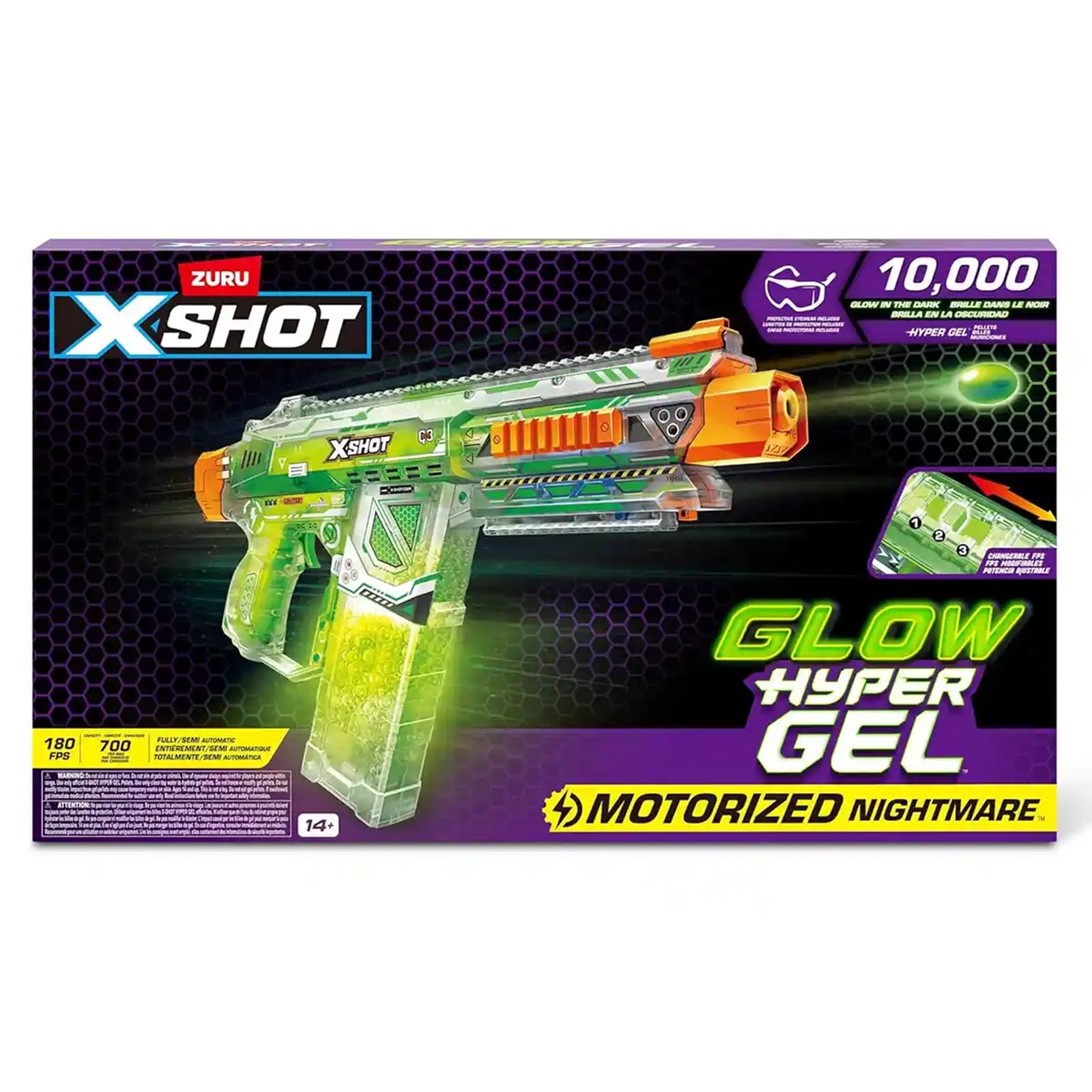 X-Shot Hyper Gel Glow In The Dark (Large)