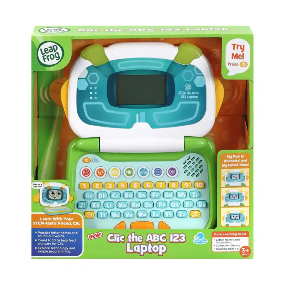 Leapfrog Clic the ABC, 123 Laptop - Green