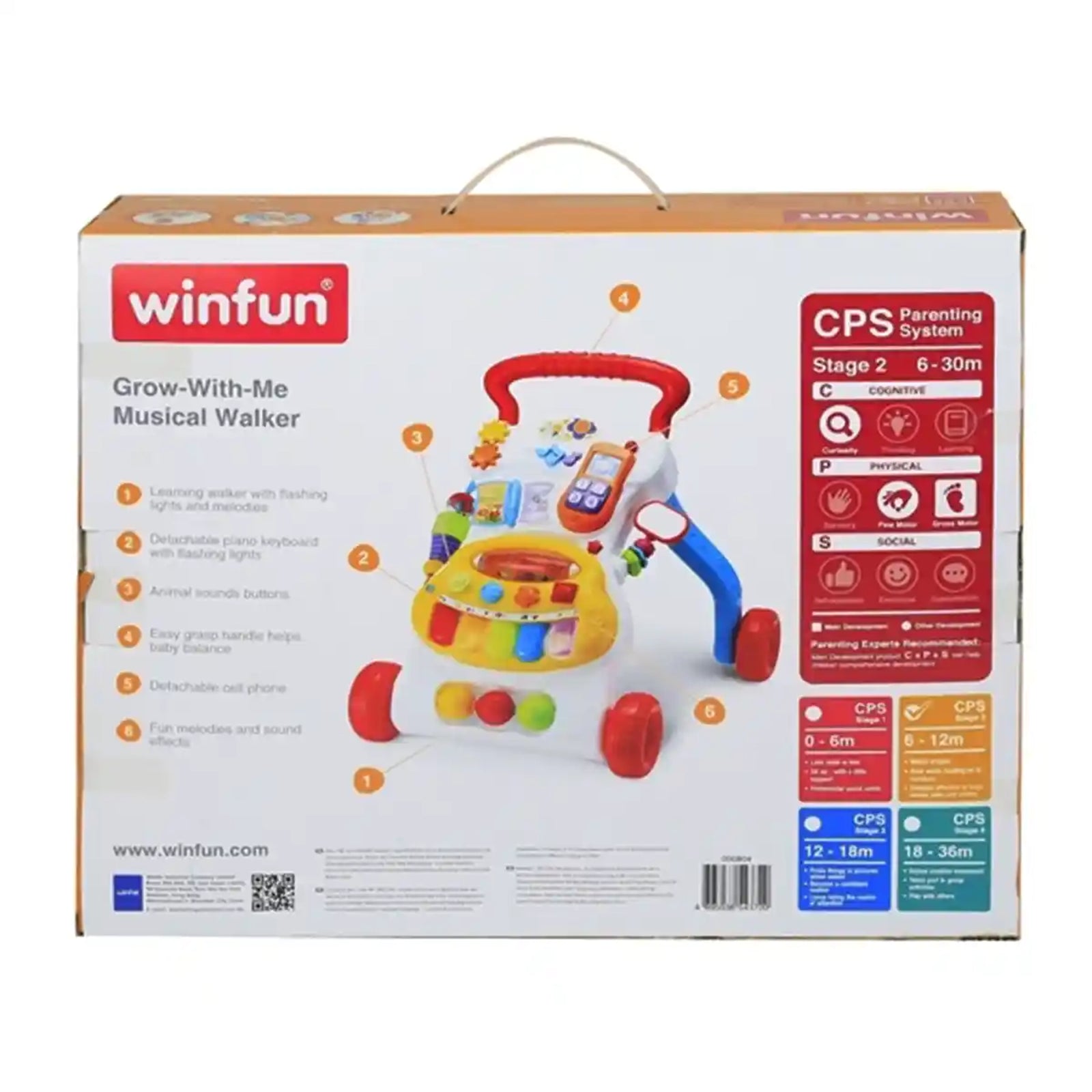 WINFUN GROW-WITH-ME MUSICAL WALKER