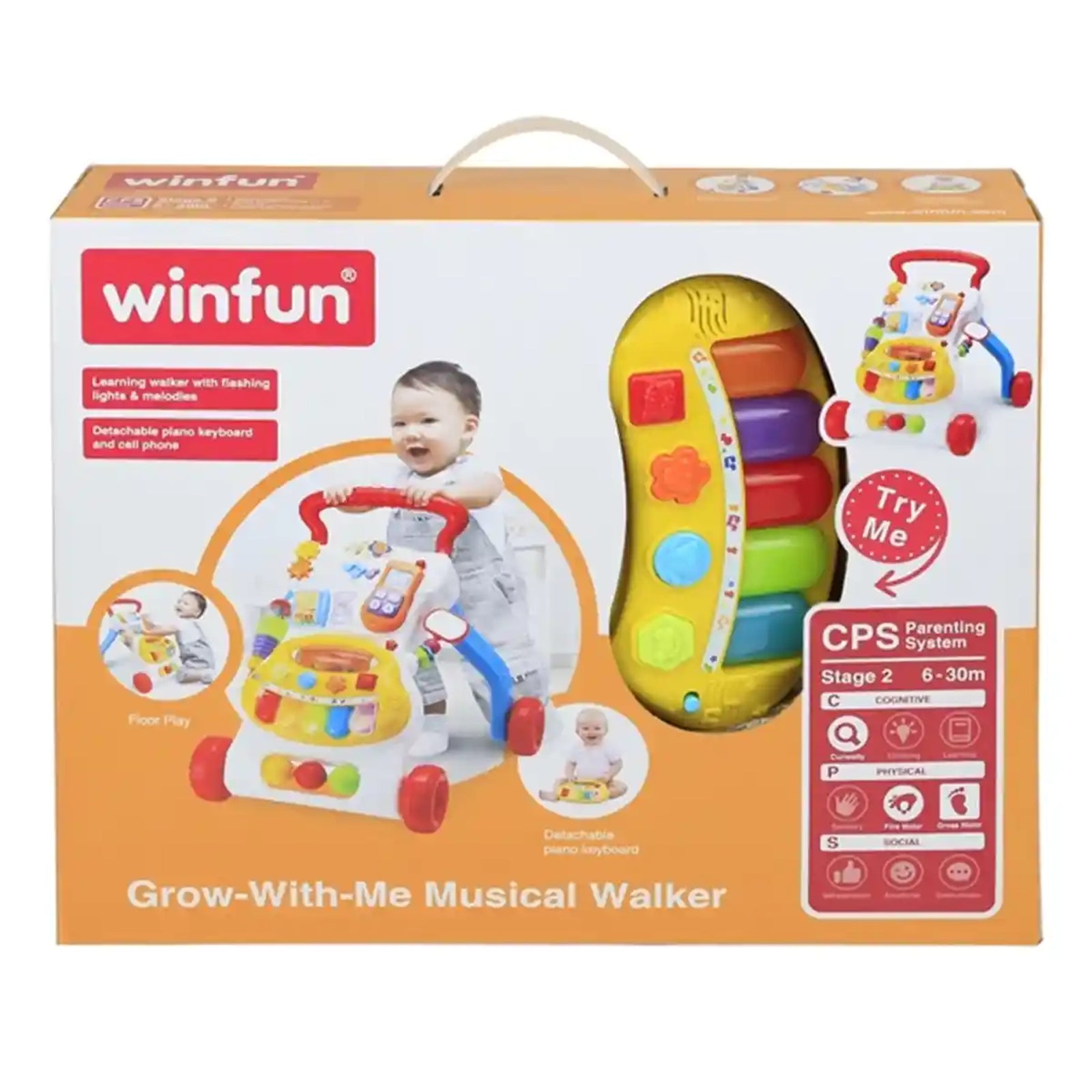 WINFUN GROW-WITH-ME MUSICAL WALKER