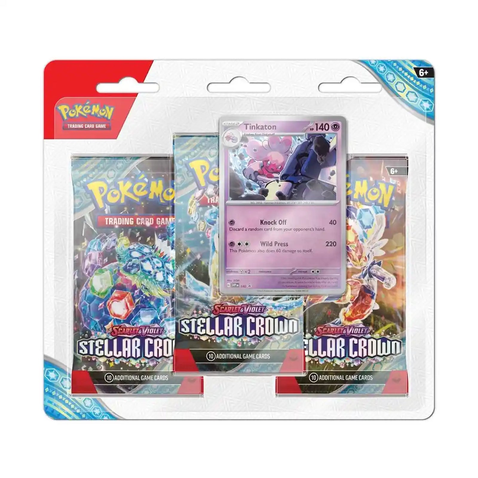 Pokémon TCG: SV07 Stellar Crown 3-Pack Blister—Assorted