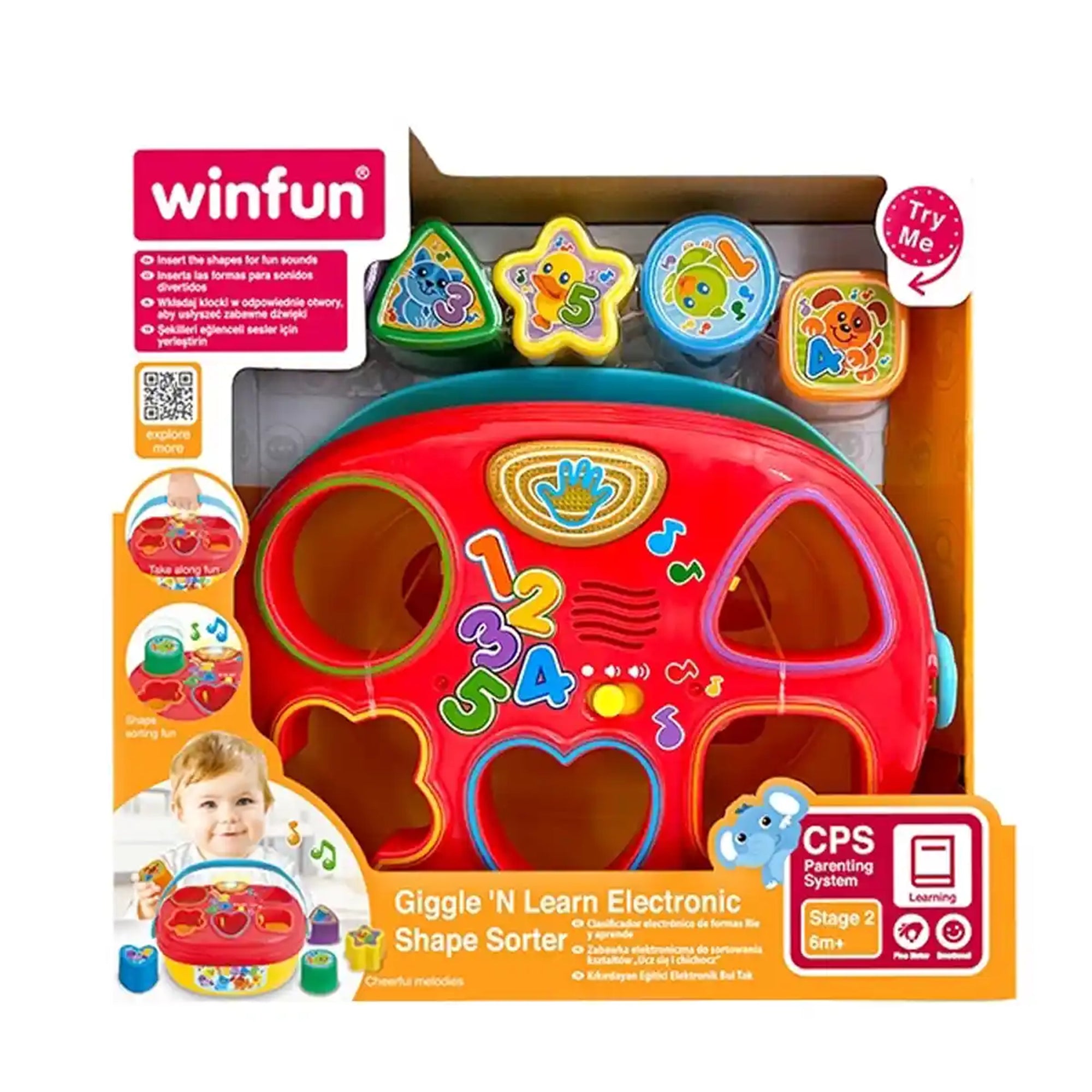 WINFUN GIGGLE 'N LEARN ELECTRONIC SHAPE SORTER