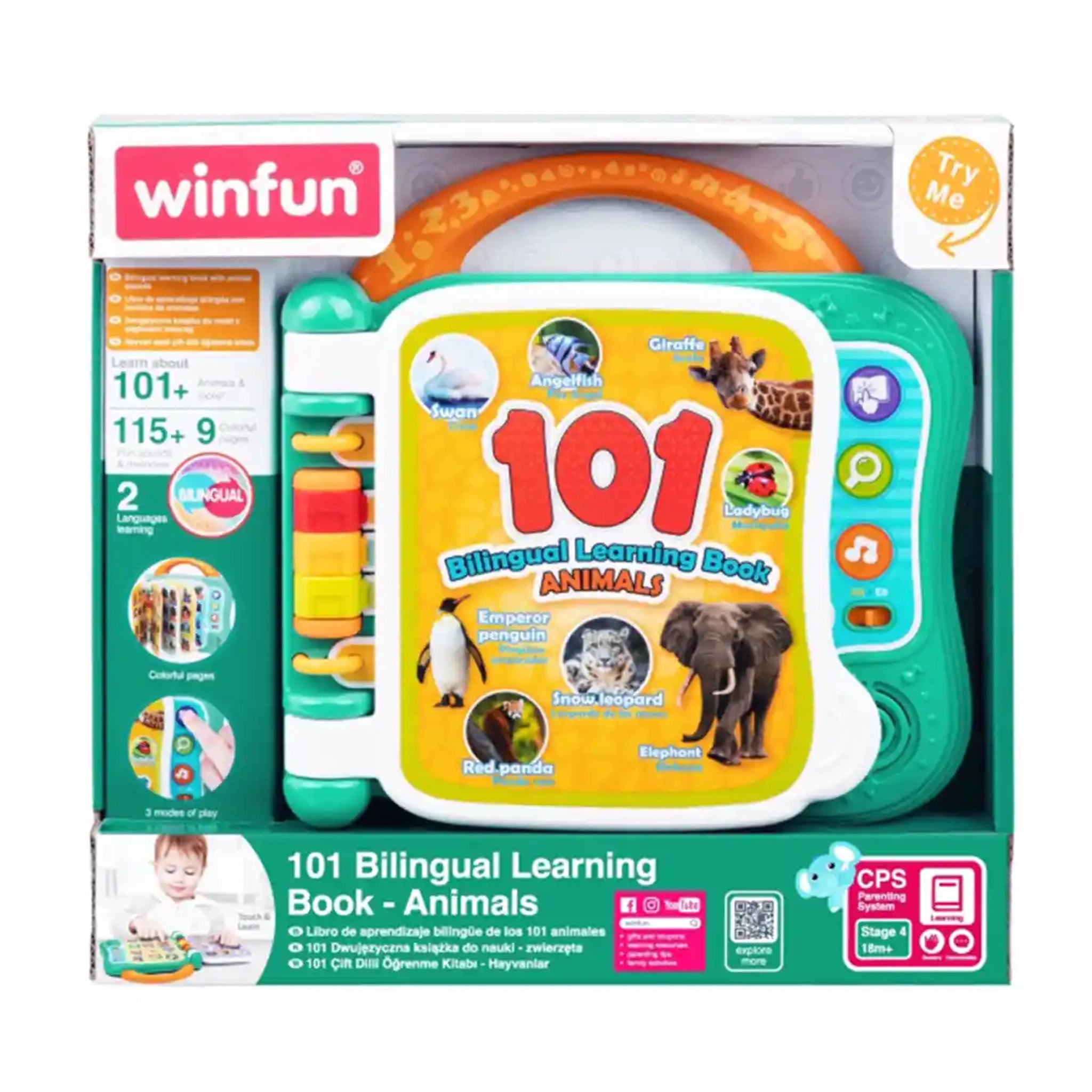 WINFUN 101 BILINGUAL LEARNING BOOK - ANIMALS