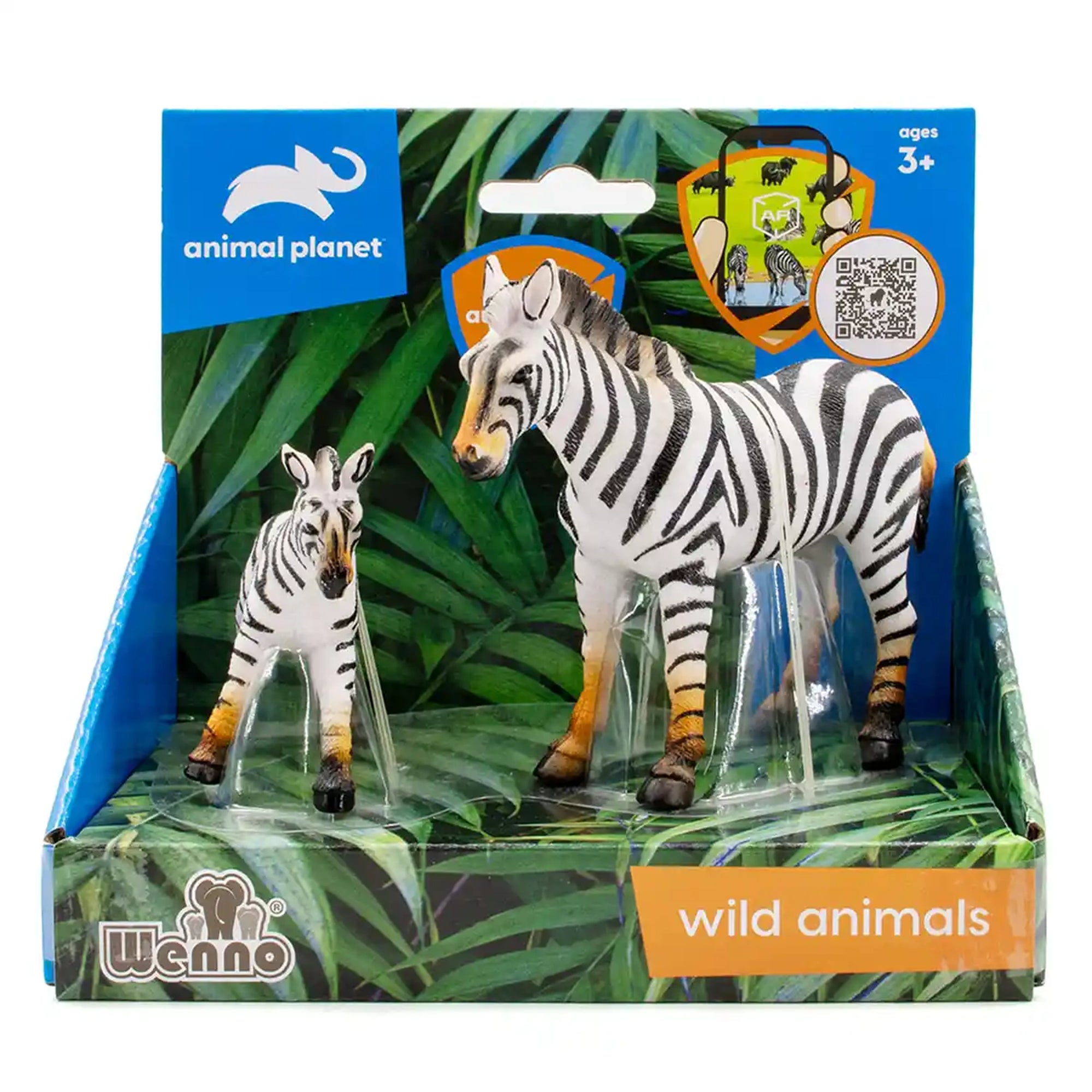 2 pcs zebra in open touch box