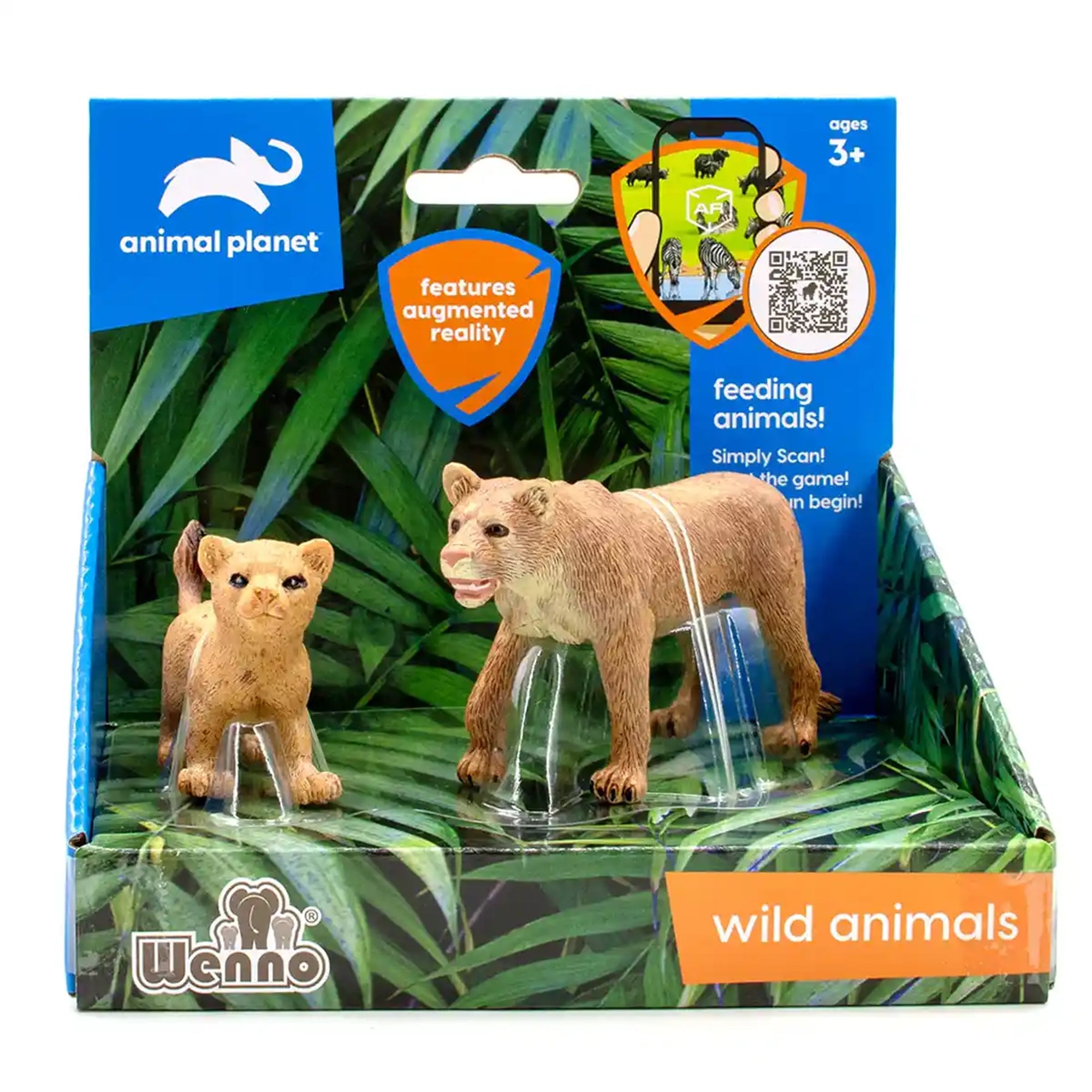 2 pcs Lioness in open touch box