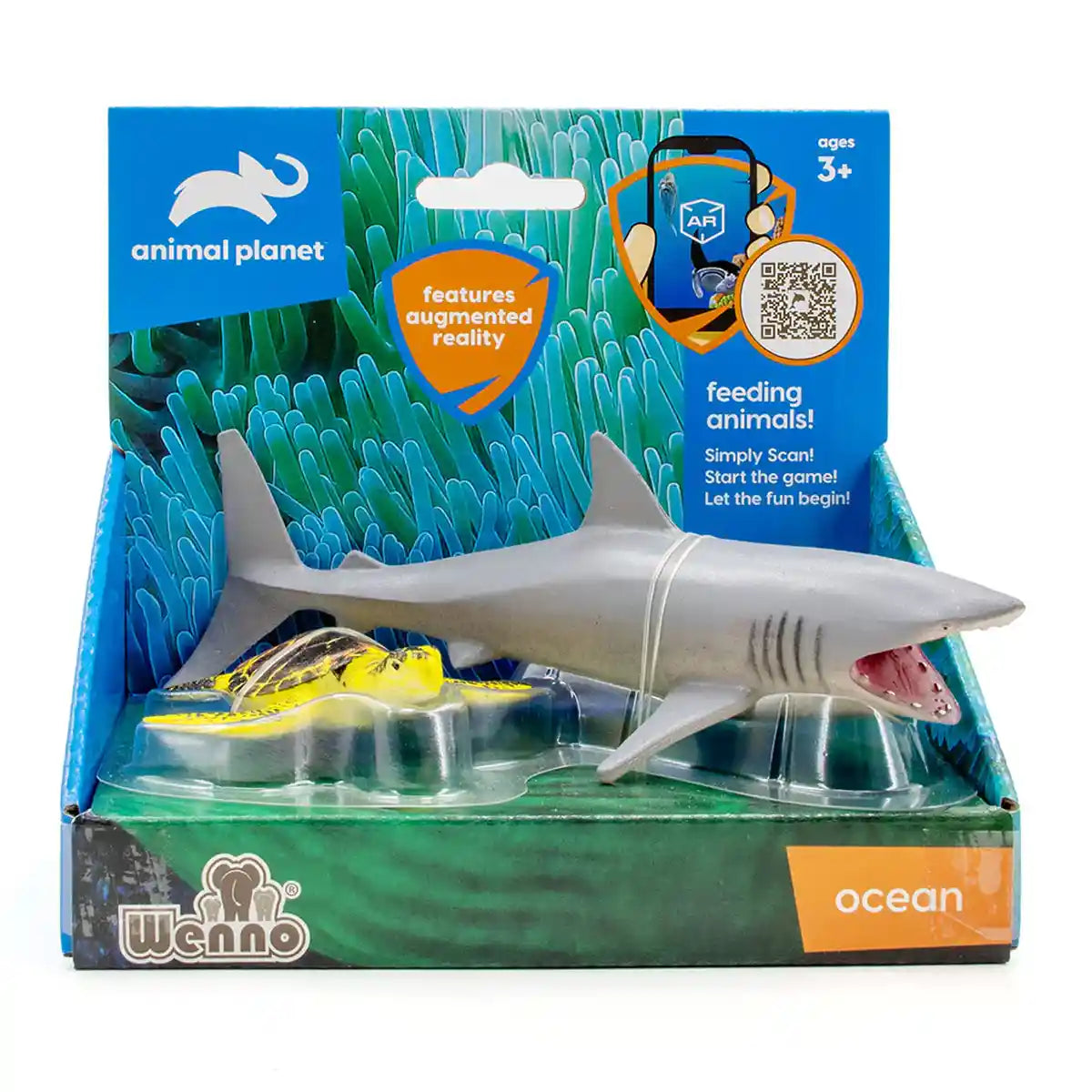 2 Pcs Shark & Turtle In Open Touch Box