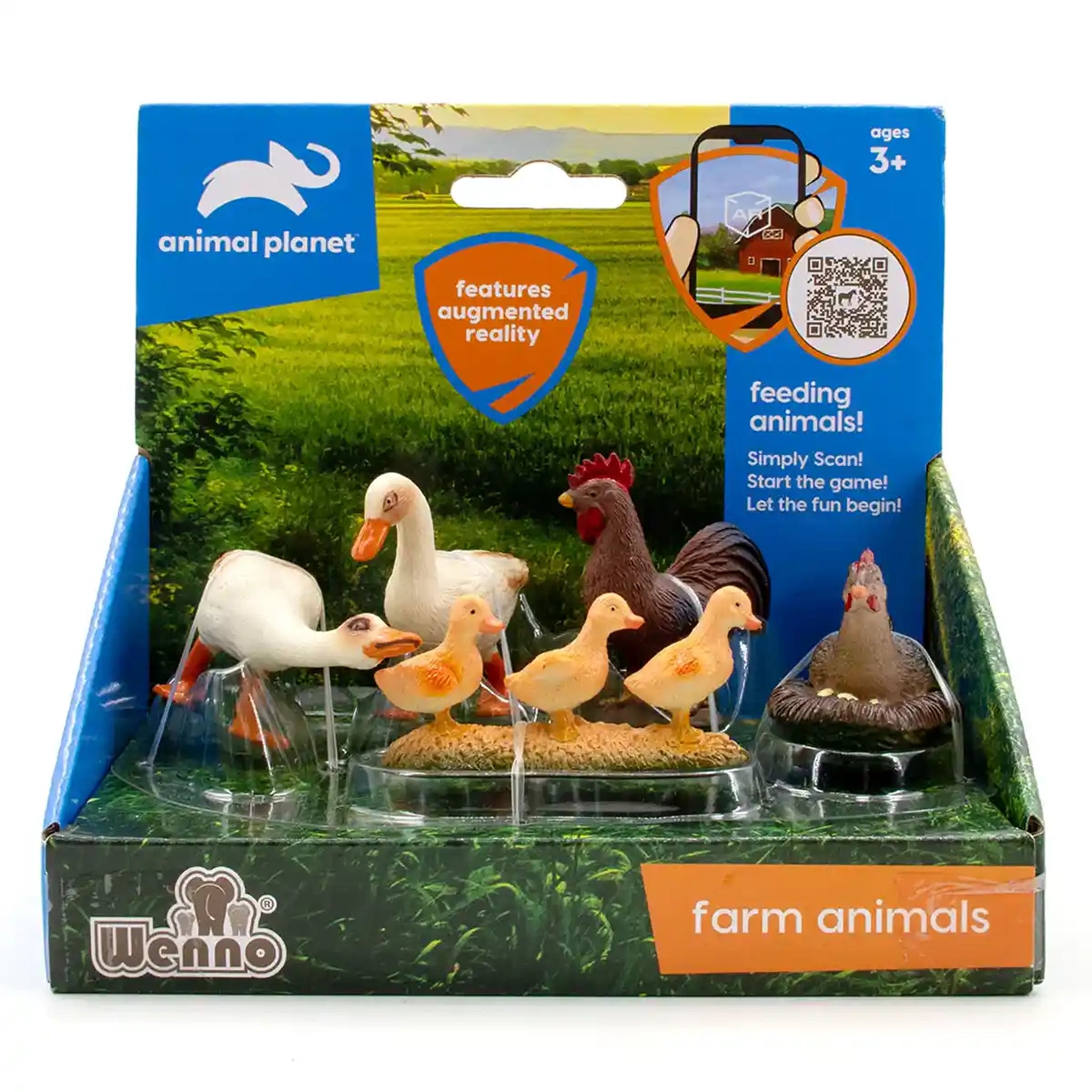 5 pcs chickens and ducks in open touch box