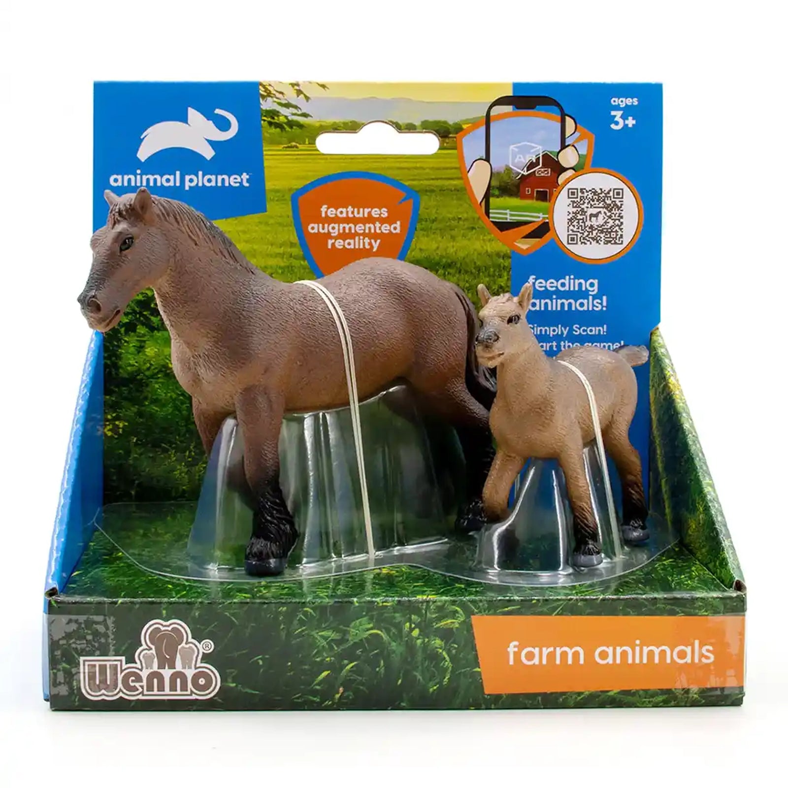 2 pcs horses in open touch box