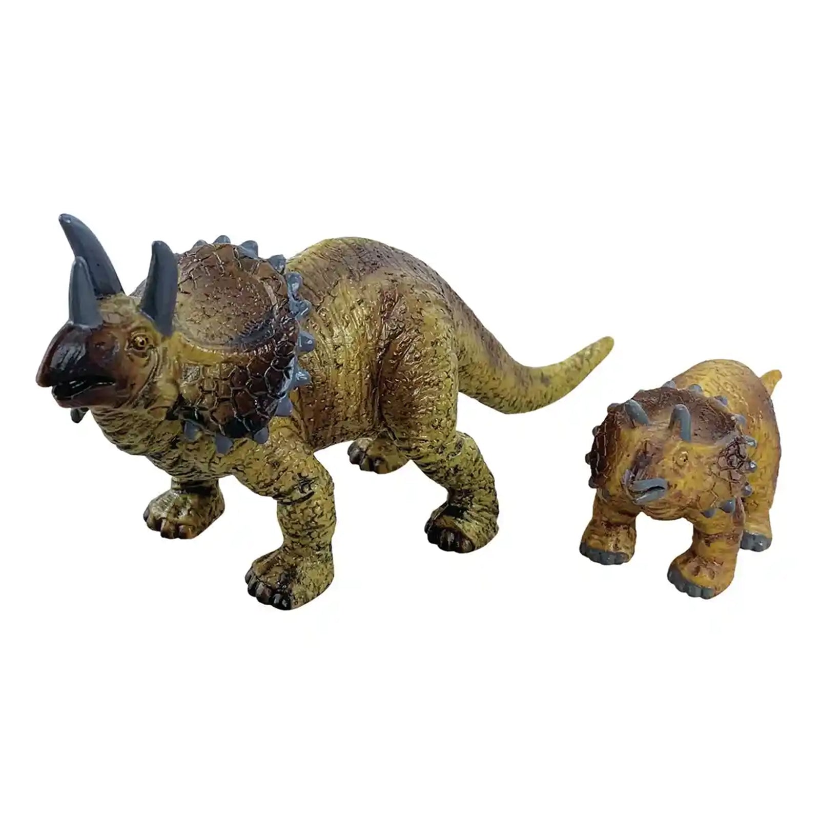 2 pcs Triceratops in open touch box