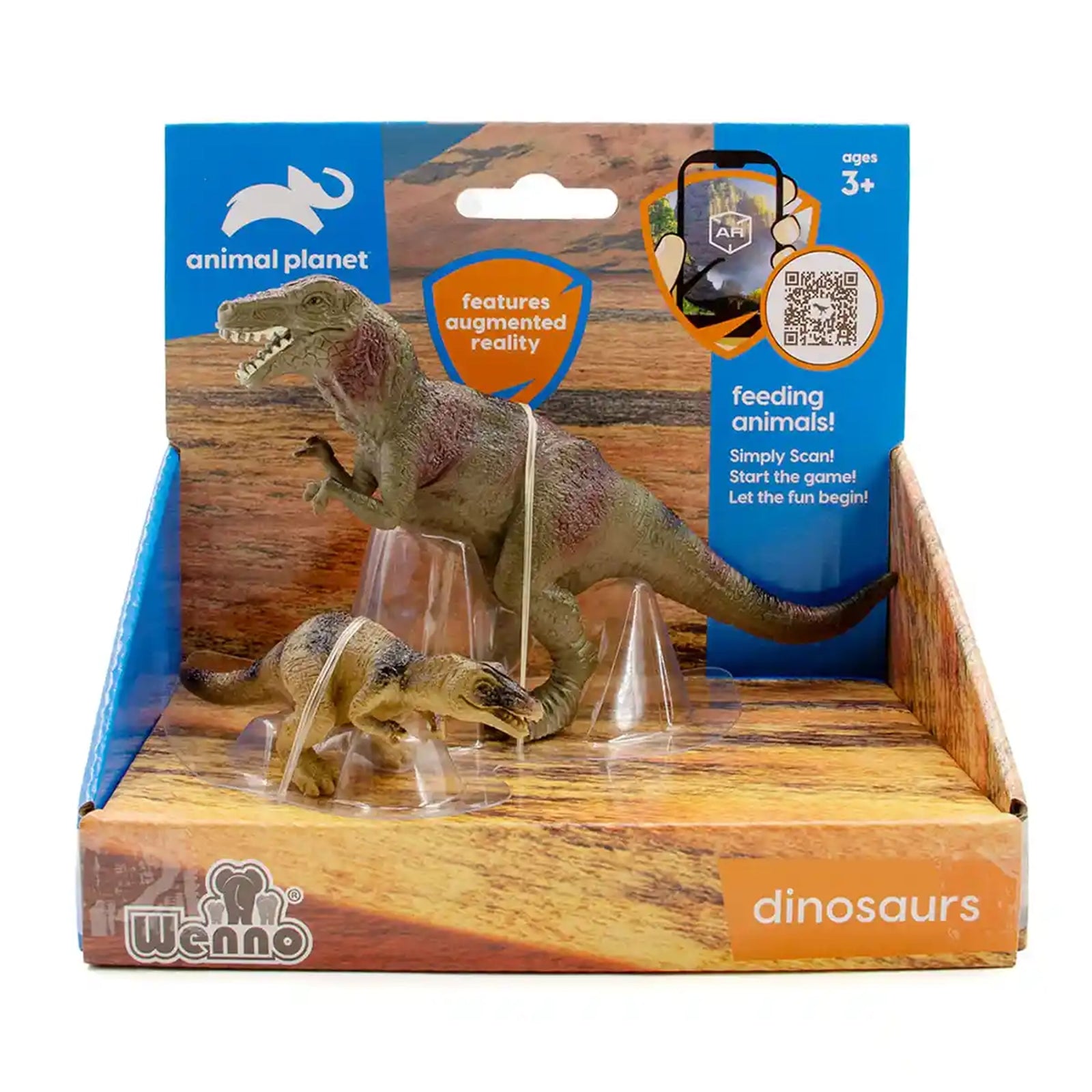 2 pcs Tyrannosaurus in open touch box