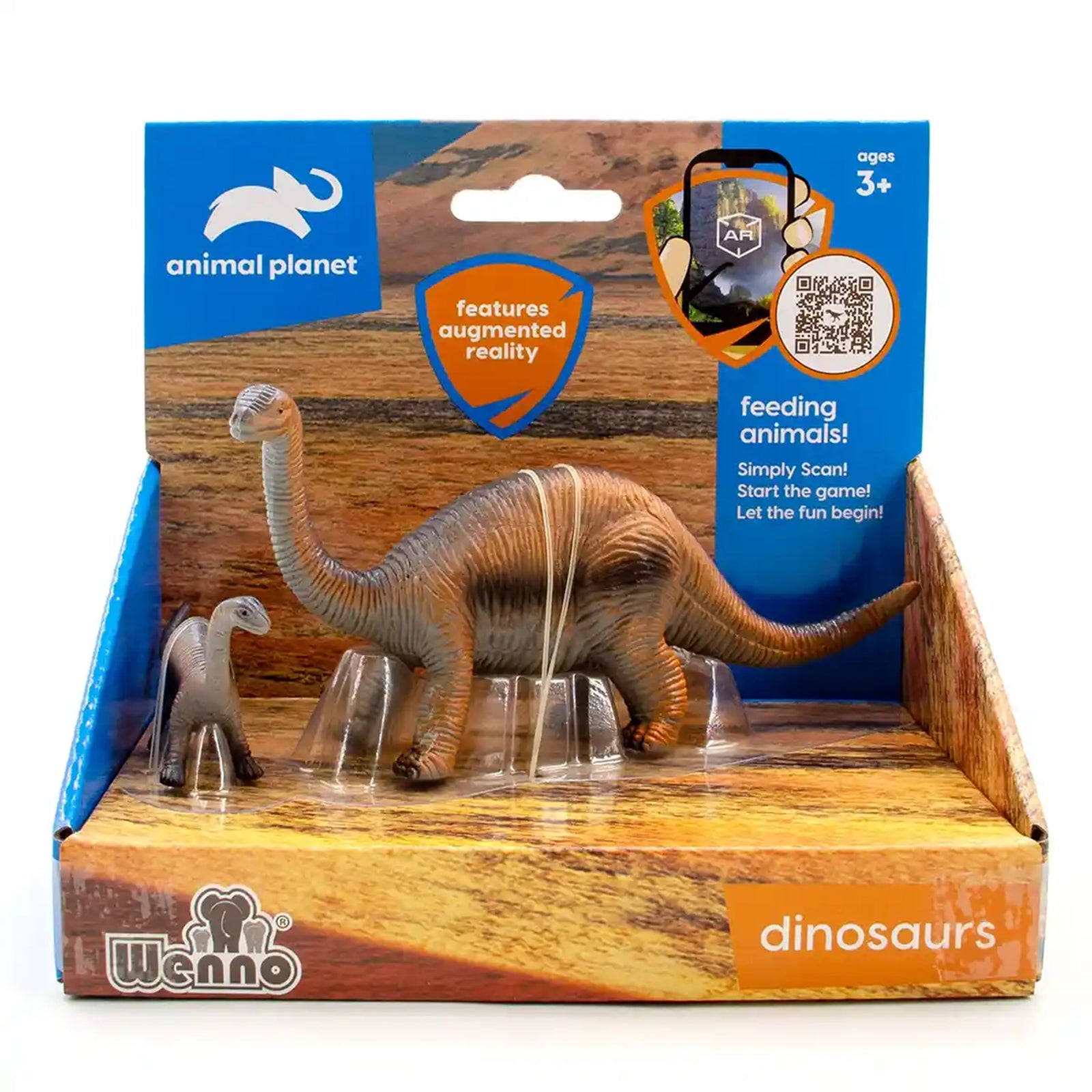 2 pcs Diplodocus in open touch box