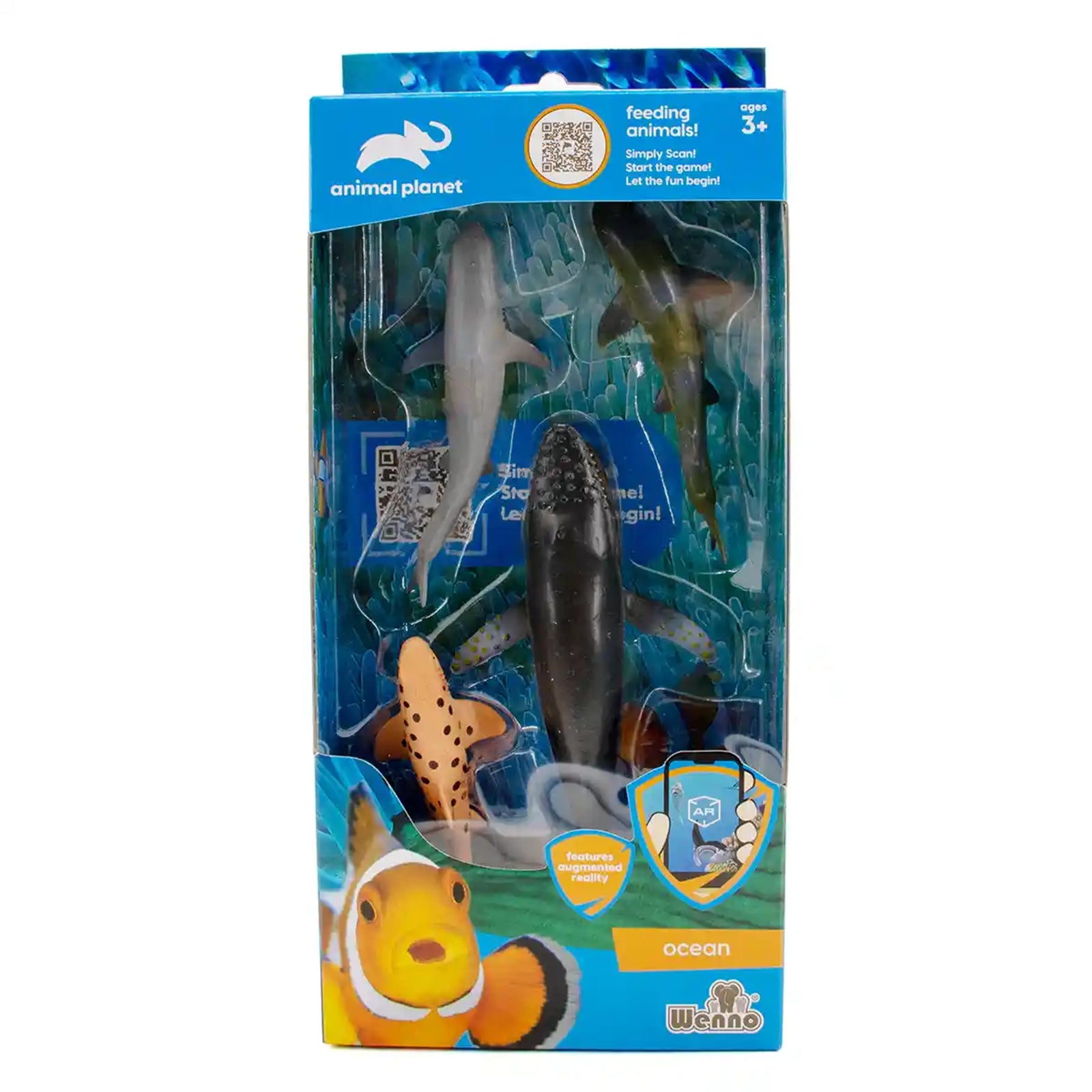 4 pcs ocean animal in window box