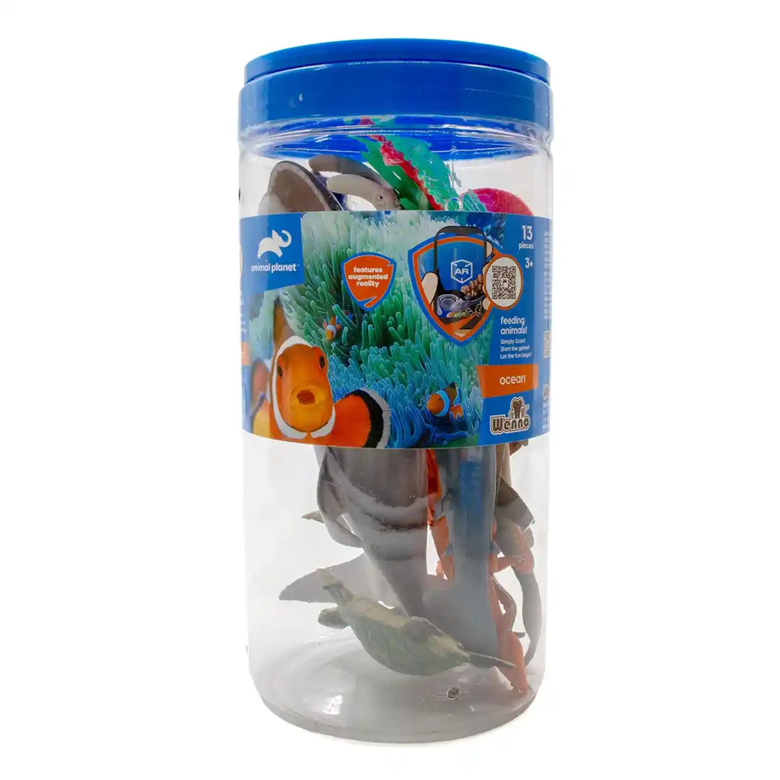 13 pcs ocean animal playset in bucket