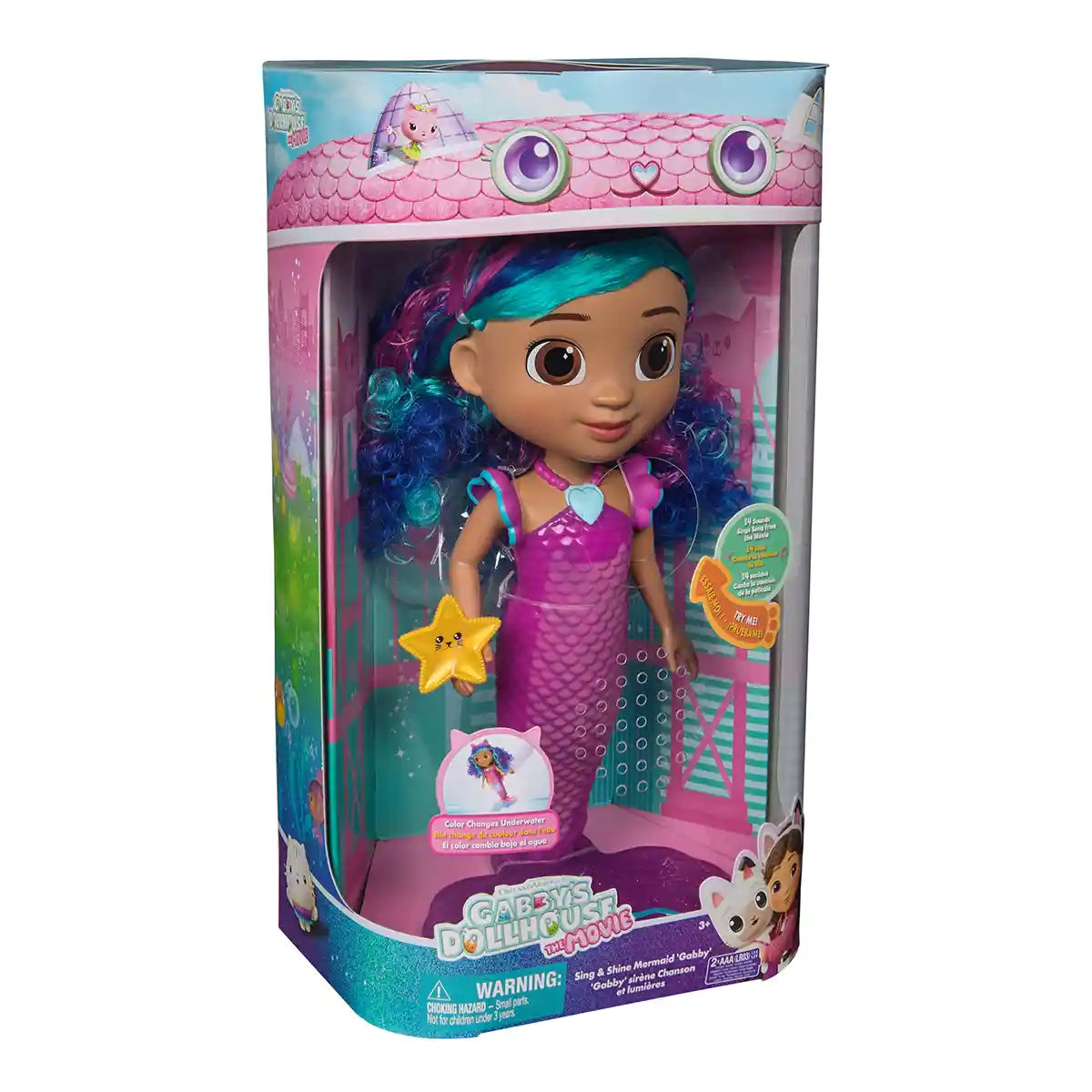 Gabby's DH Movie Sing & Shine Mermid Dollw/s