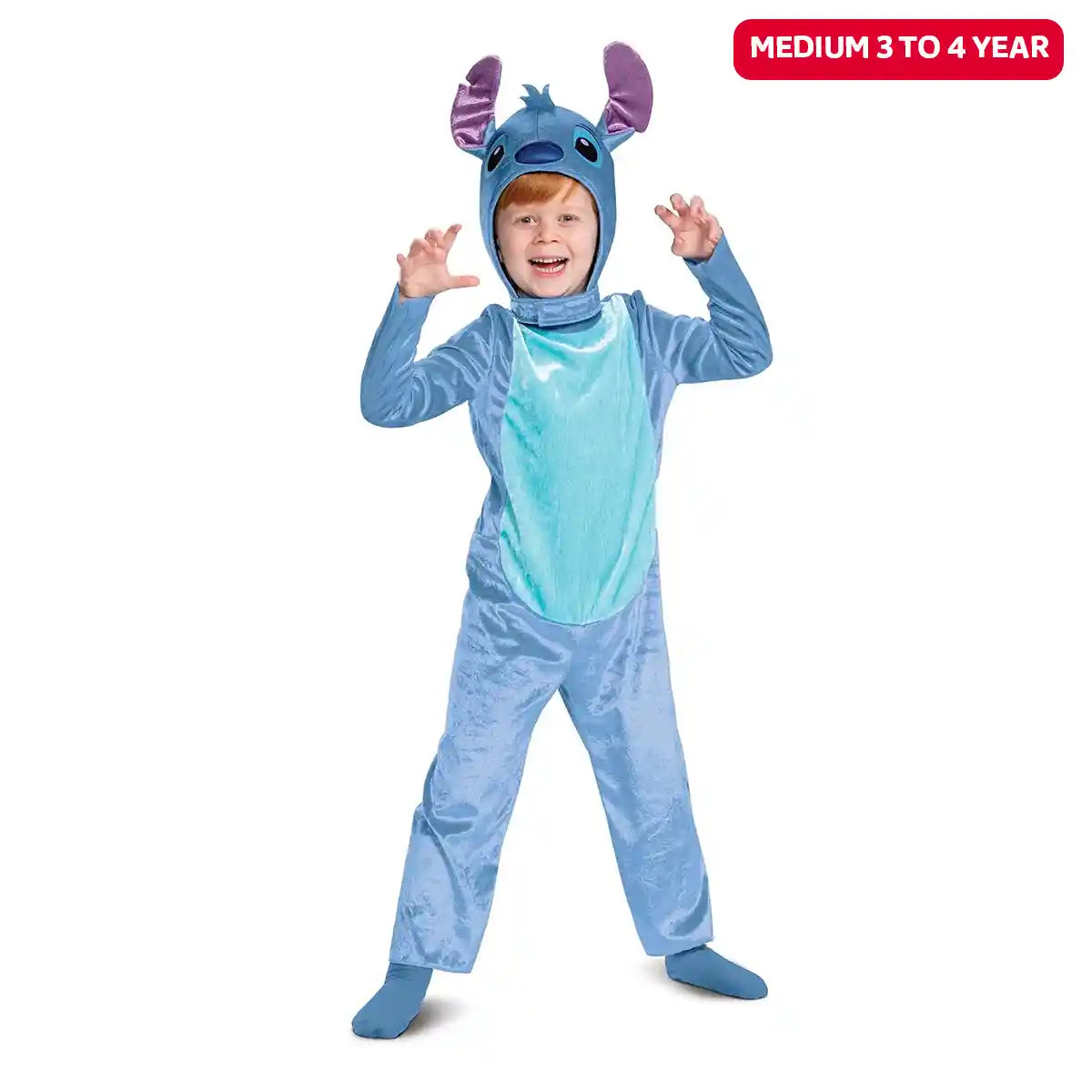 Medium - Disney Toddler Stitch Classic Dress Up 3 To 4 Year