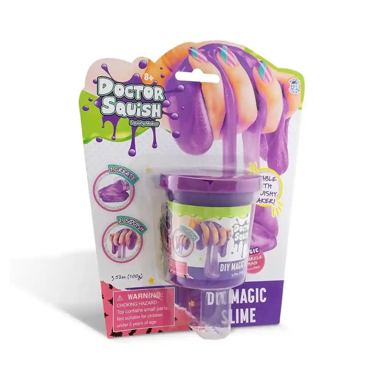 Doctor Squish - Diy Magic Slime Blister Pack - Purple - 100 Grams