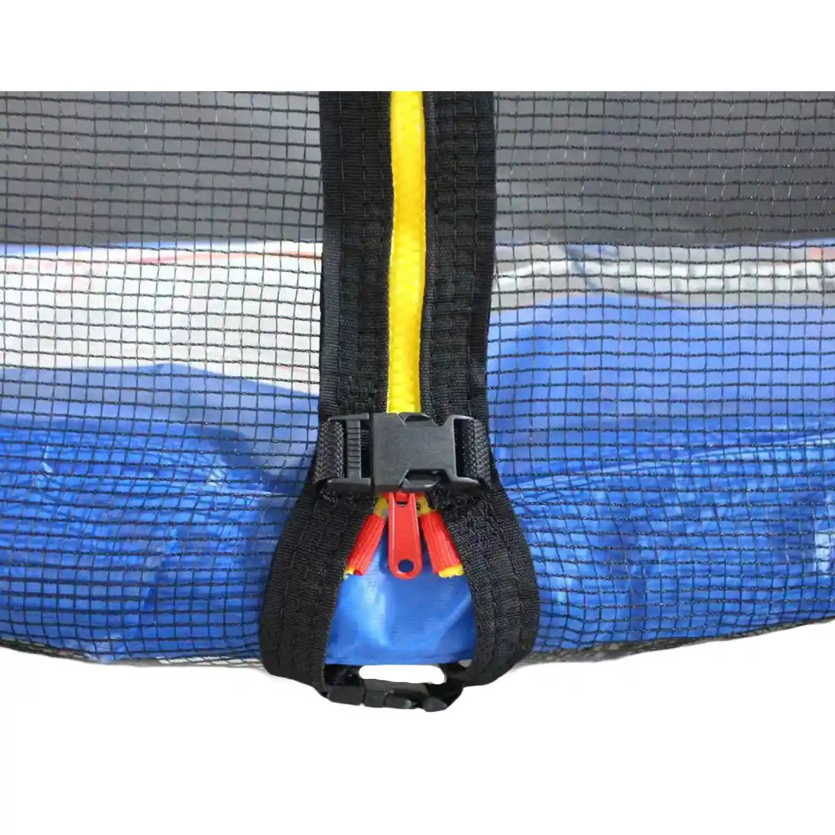 Funjump 12 Ft Blue Trampoline With Outside Short Pole Safety Net & Ladder