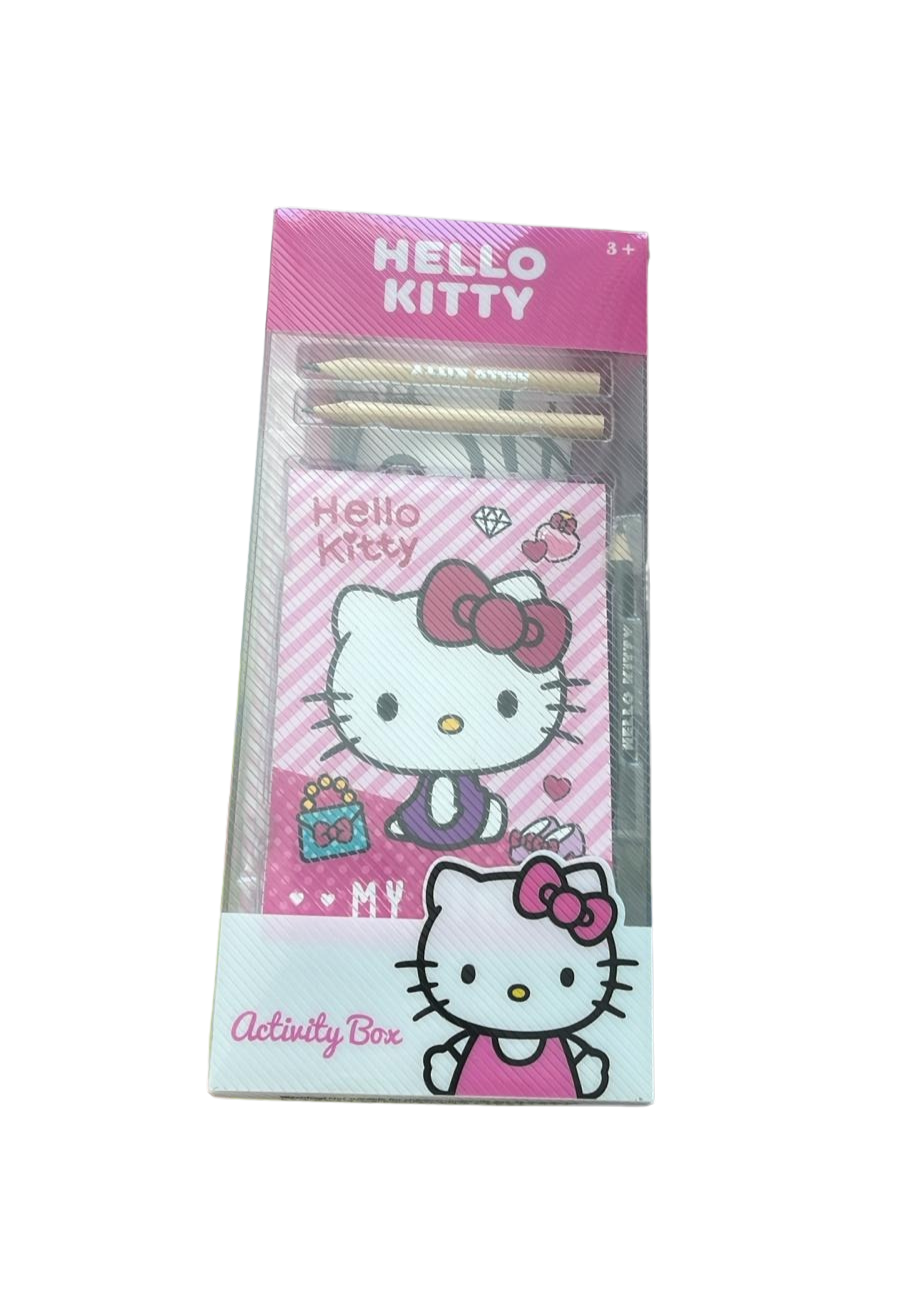 HELLO KITTY COLORING SET WITH METAL PENCIL CASE