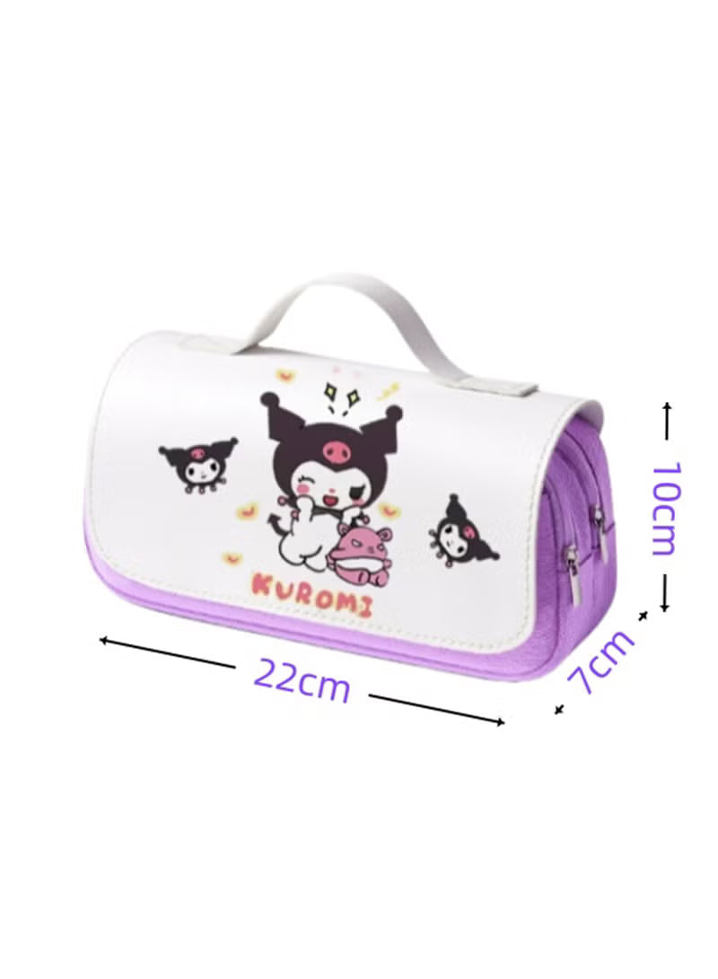 KUROMI 3 ZIPPER PENCIL CASE