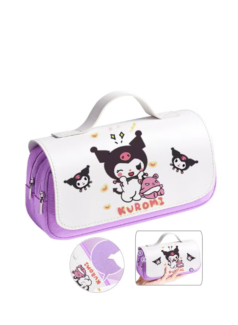 KUROMI 3 ZIPPER PENCIL CASE
