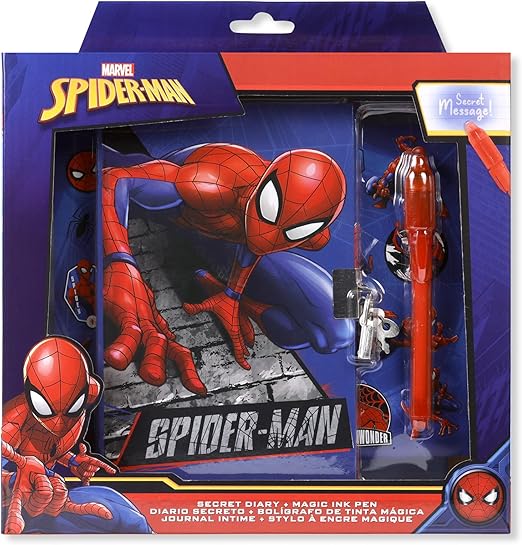 SPIDER-MAN SECRET NOTEBOOK WITH MAGIC PEN