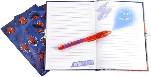 SPIDER-MAN SECRET NOTEBOOK WITH MAGIC PEN