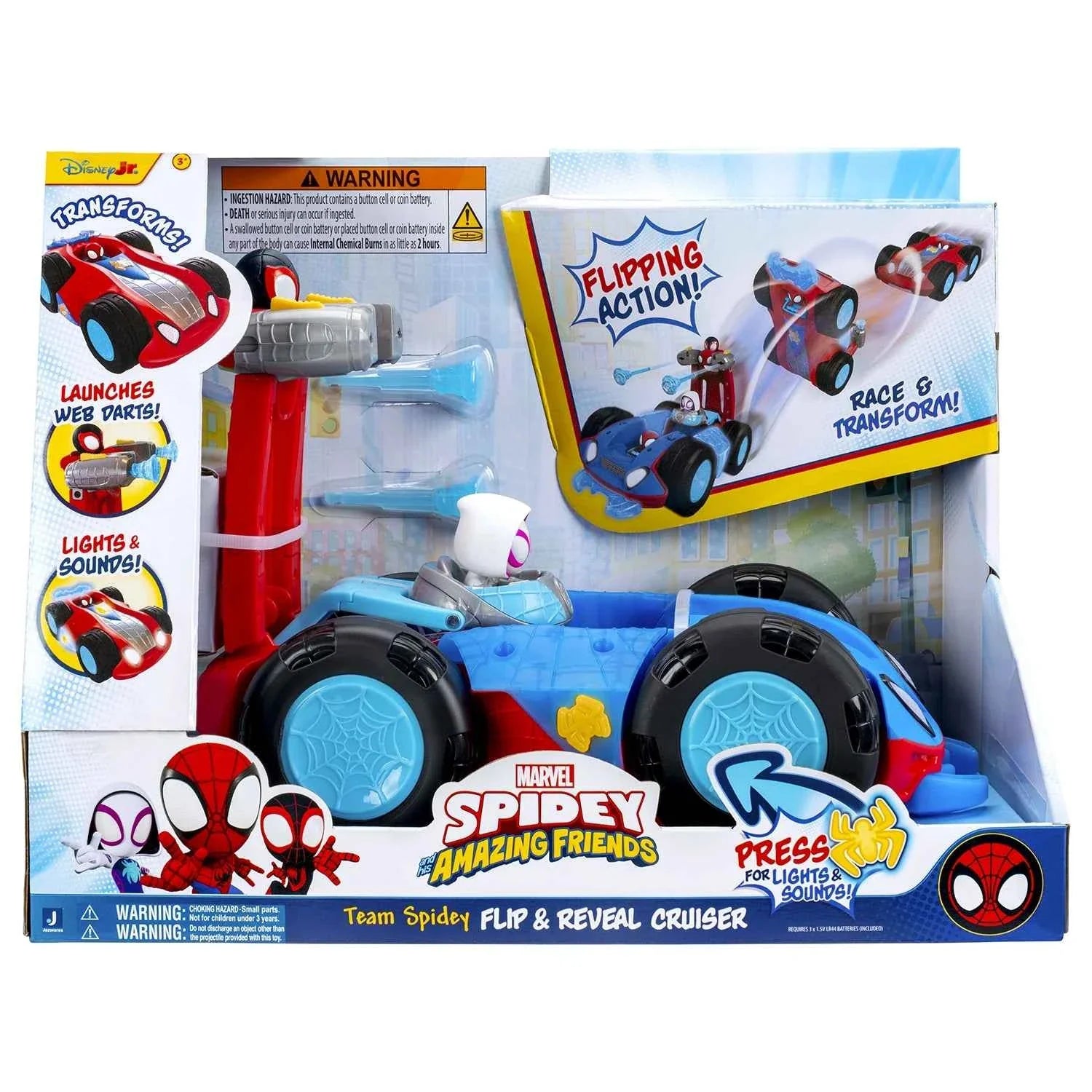 SPIDEY N FRIENDS VEHCLE DLX FLIP CRUISER