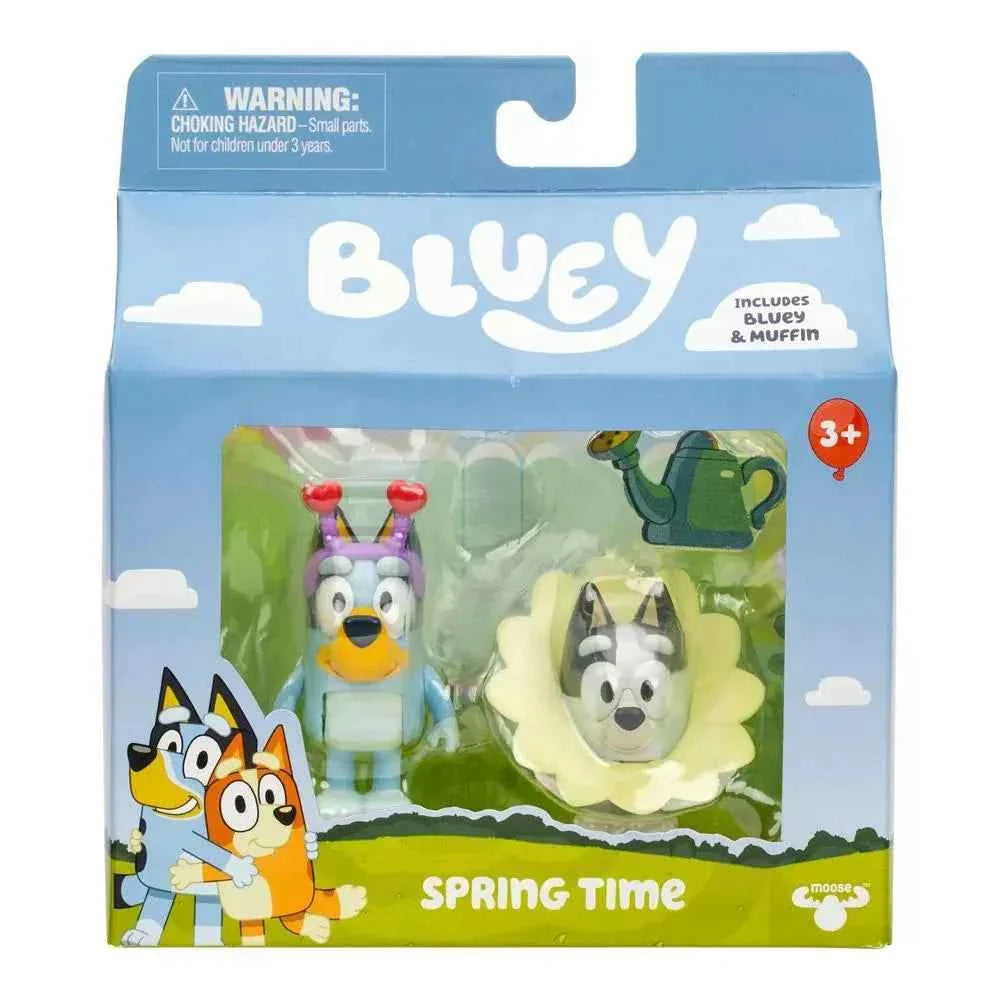 Bluey Spring Time Figure 2-Pack Bluey & Muffin