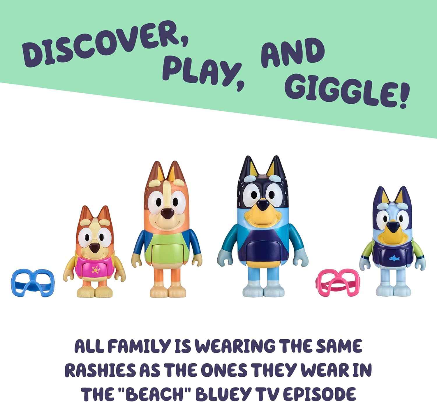 Bluey Beach Figure 4-Pack