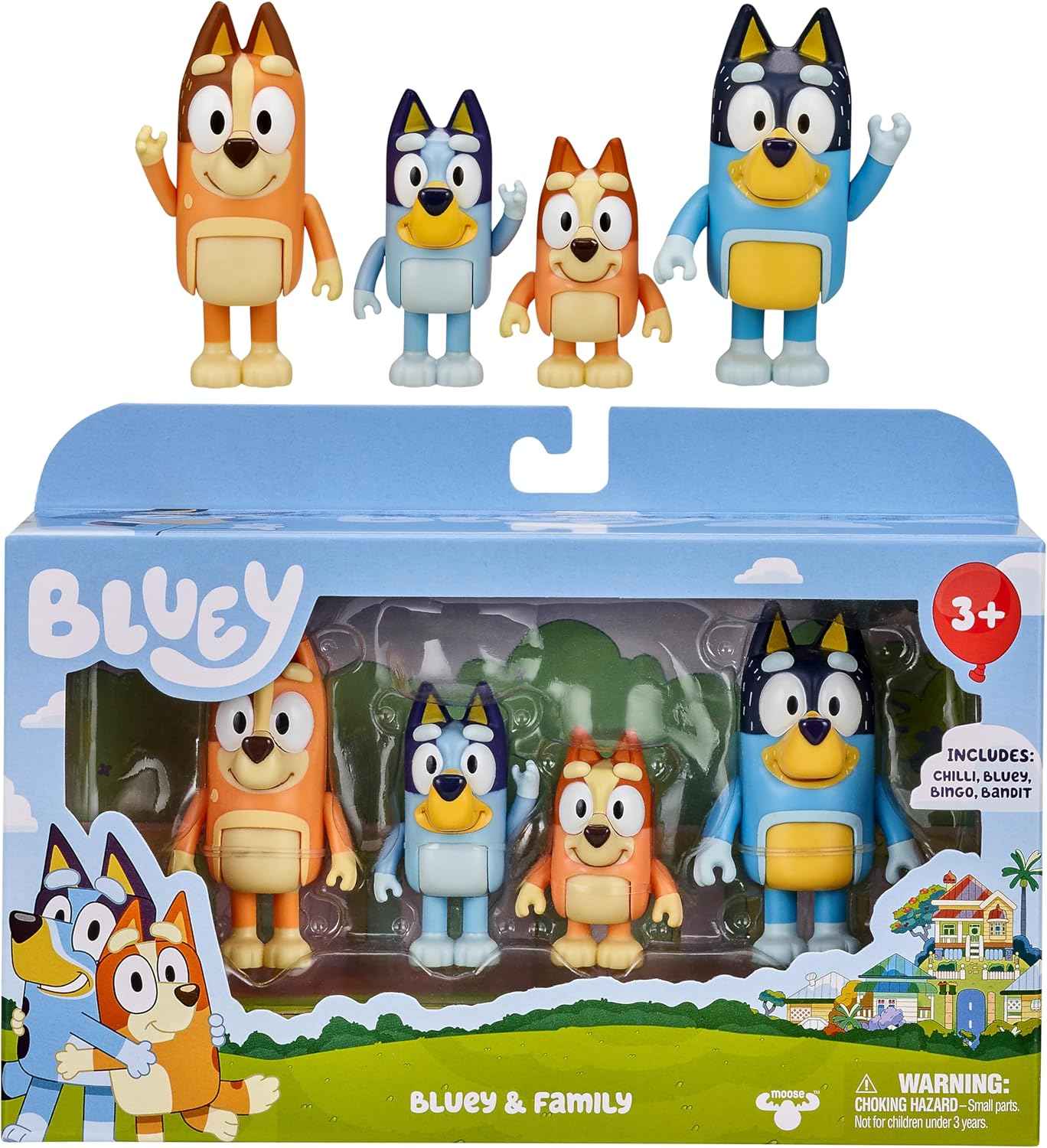 Bluey Heeler Family Figure 4-Pack