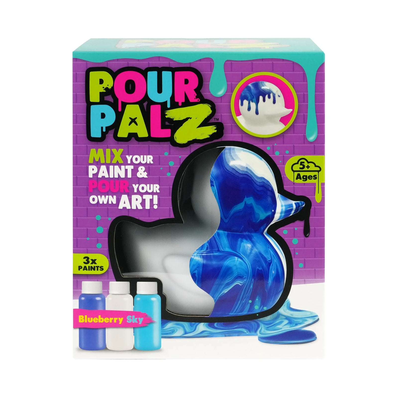 Pour Palz Rubber Duck Large Blueberry Sky - 60ml
