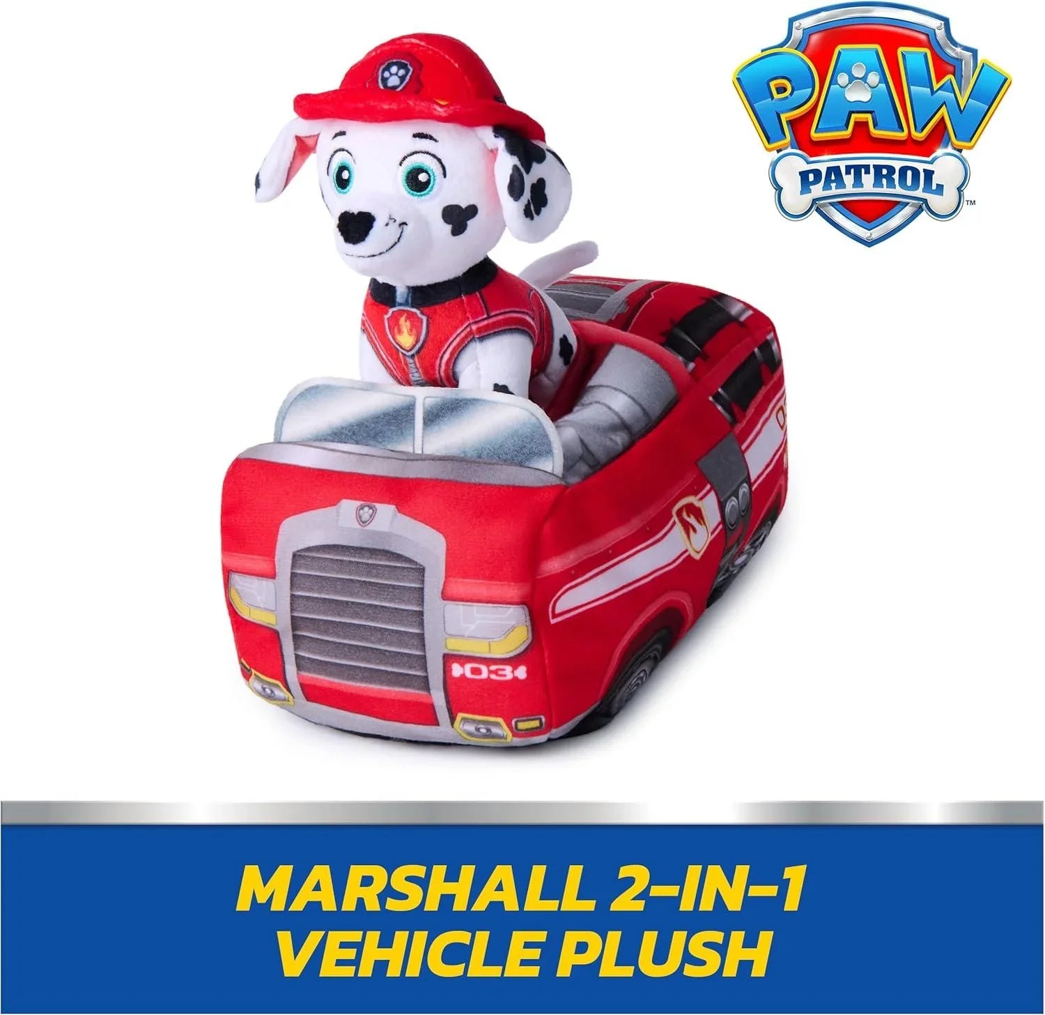 Paw Patrol Plush 2 In 1 Vehicle Marshall