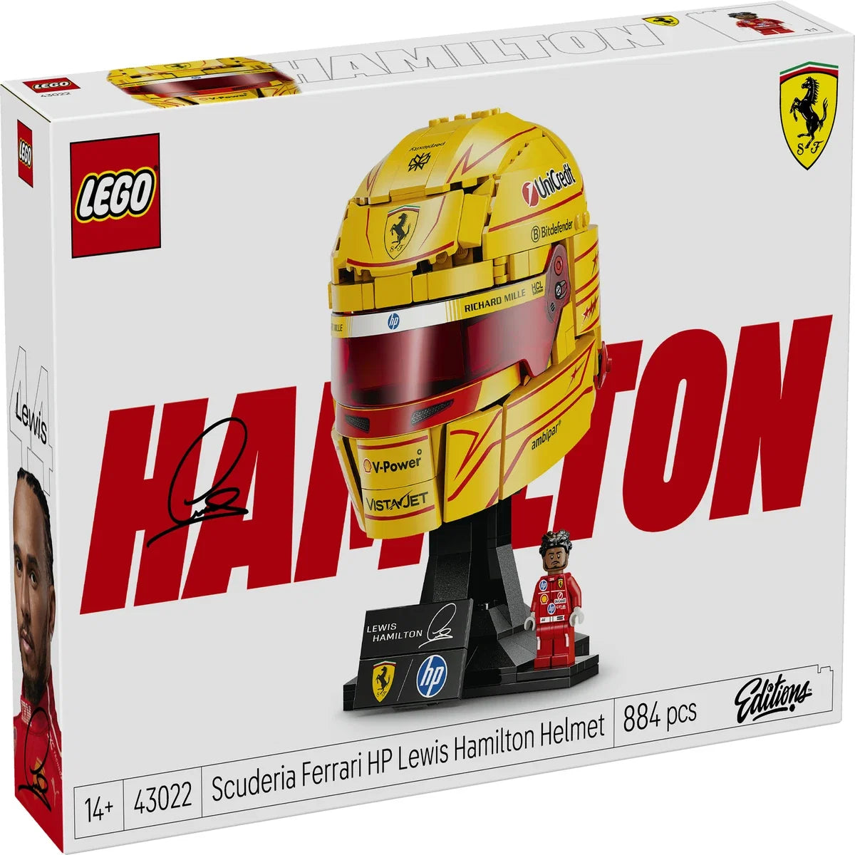 LEGO SPECIAL EDITION Scuderia Ferrari HP Lewis Hamilton Helmet 43022 V29 14+