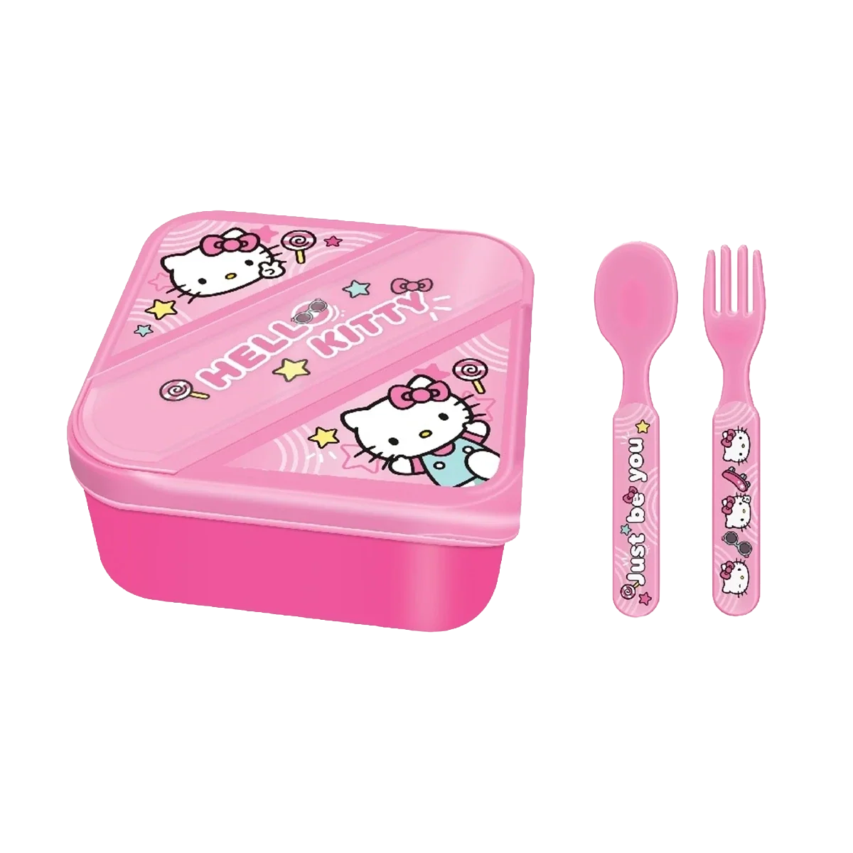 Hello Kitty  Lunch Box With Cutlery