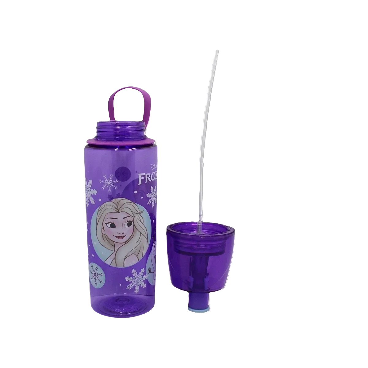 Frozen Transparent Water Bottle 600 Ml With Spray Water