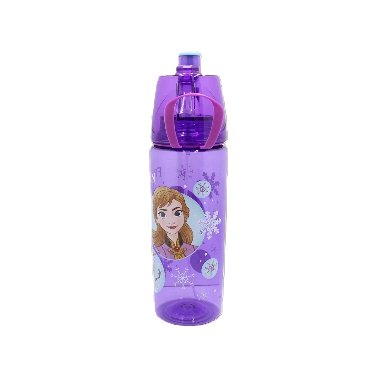 Frozen Transparent Water Bottle 600 Ml With Spray Water