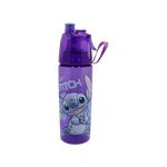 Stitch Transparent Water Bottle 600 Ml With Spray Water