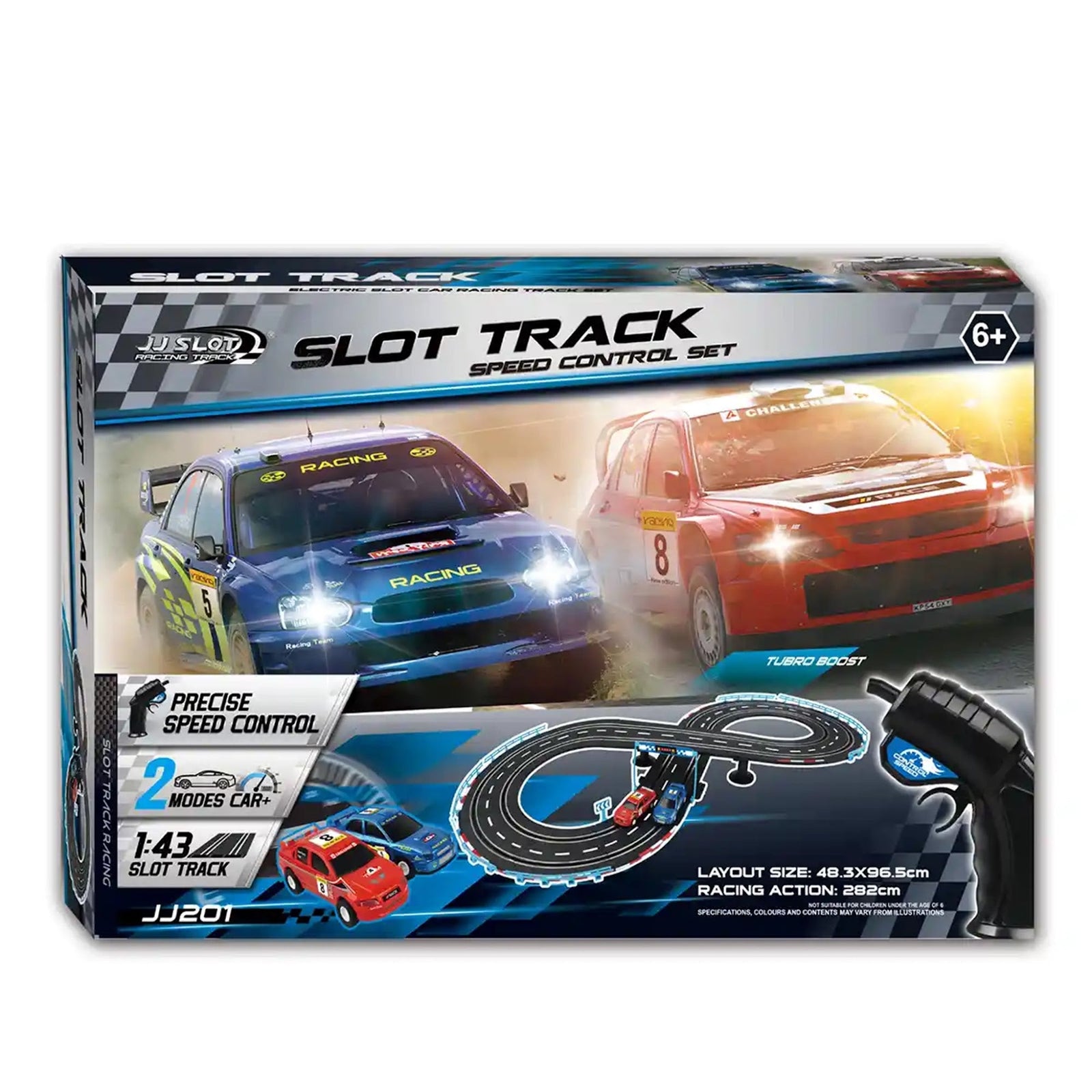 1: 43 Battery Operated Railway Slot Toys Track Racing Set For 6YRS+