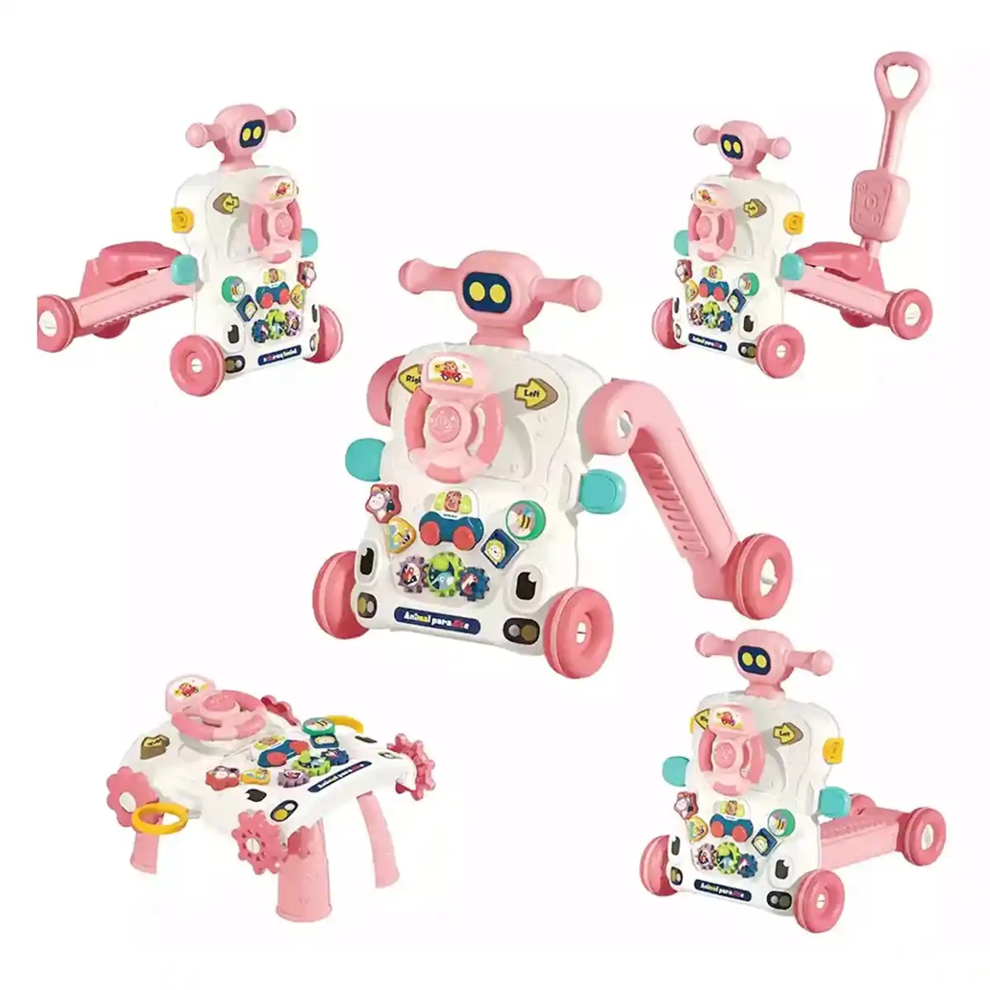 BIBI-INN MULTIFUNCTIONAL 6 in 1 ACTIVITY WALKER PINK For 6M+