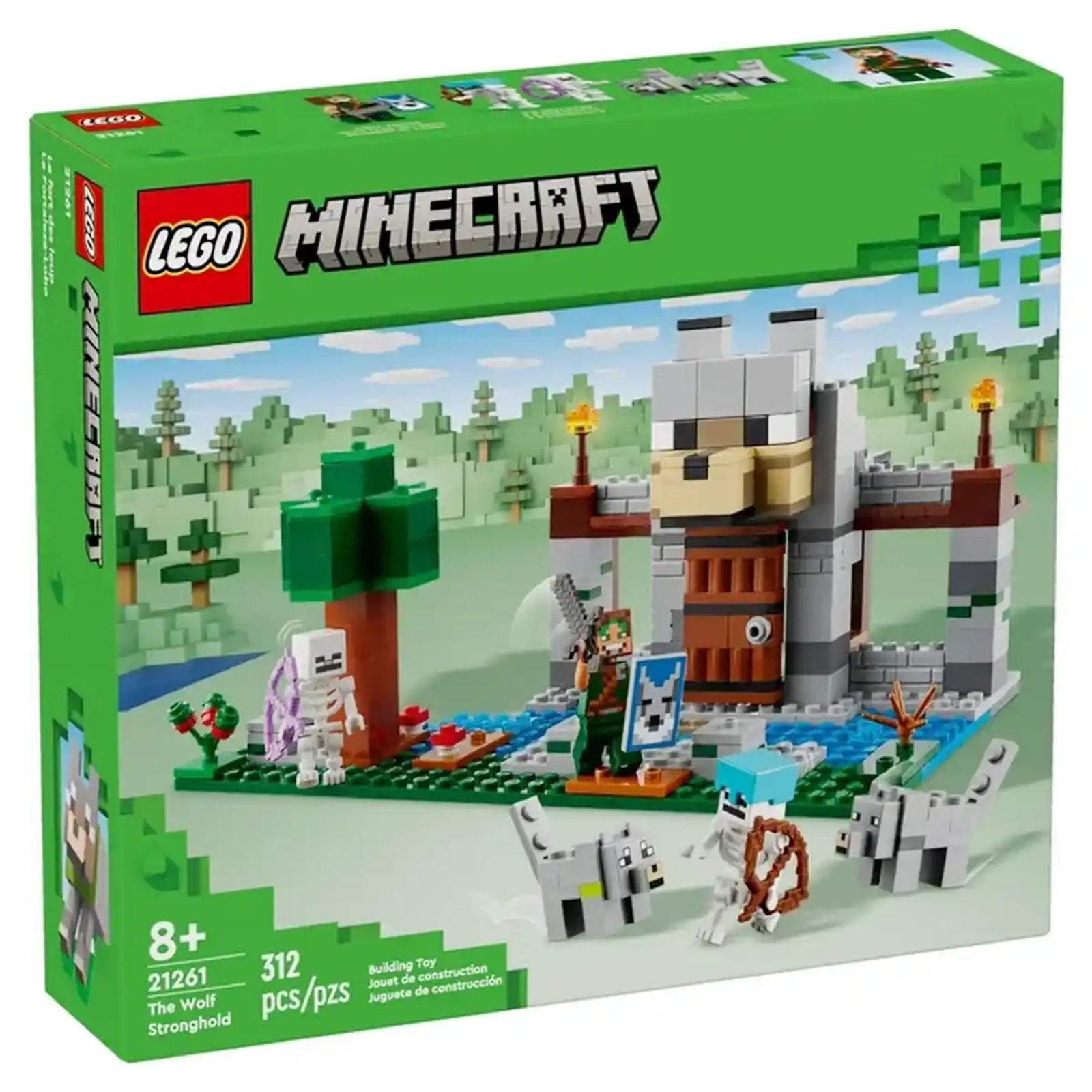 LEGOÃÂ® MinecraftÃÂ® The Wolf Stronghold Fortress Playset 21261